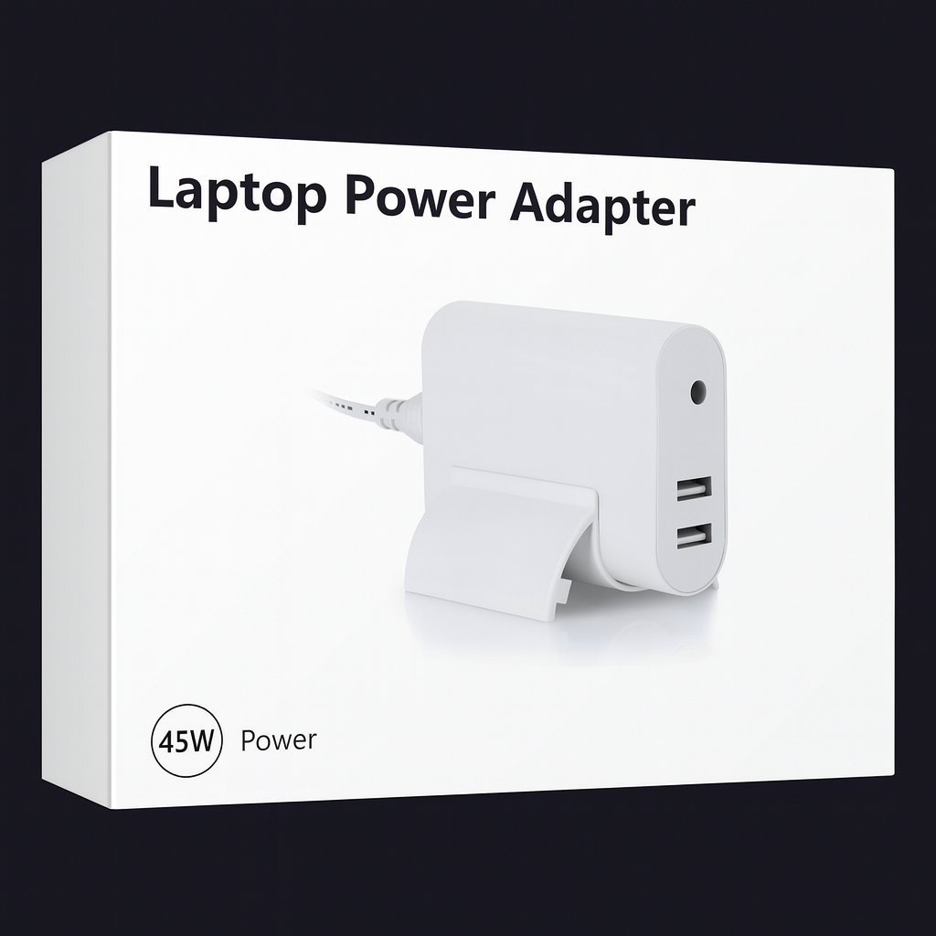 Universal Laptop Power Adapter – Dual USB + MacBook Compatible Charger(crazyfire)