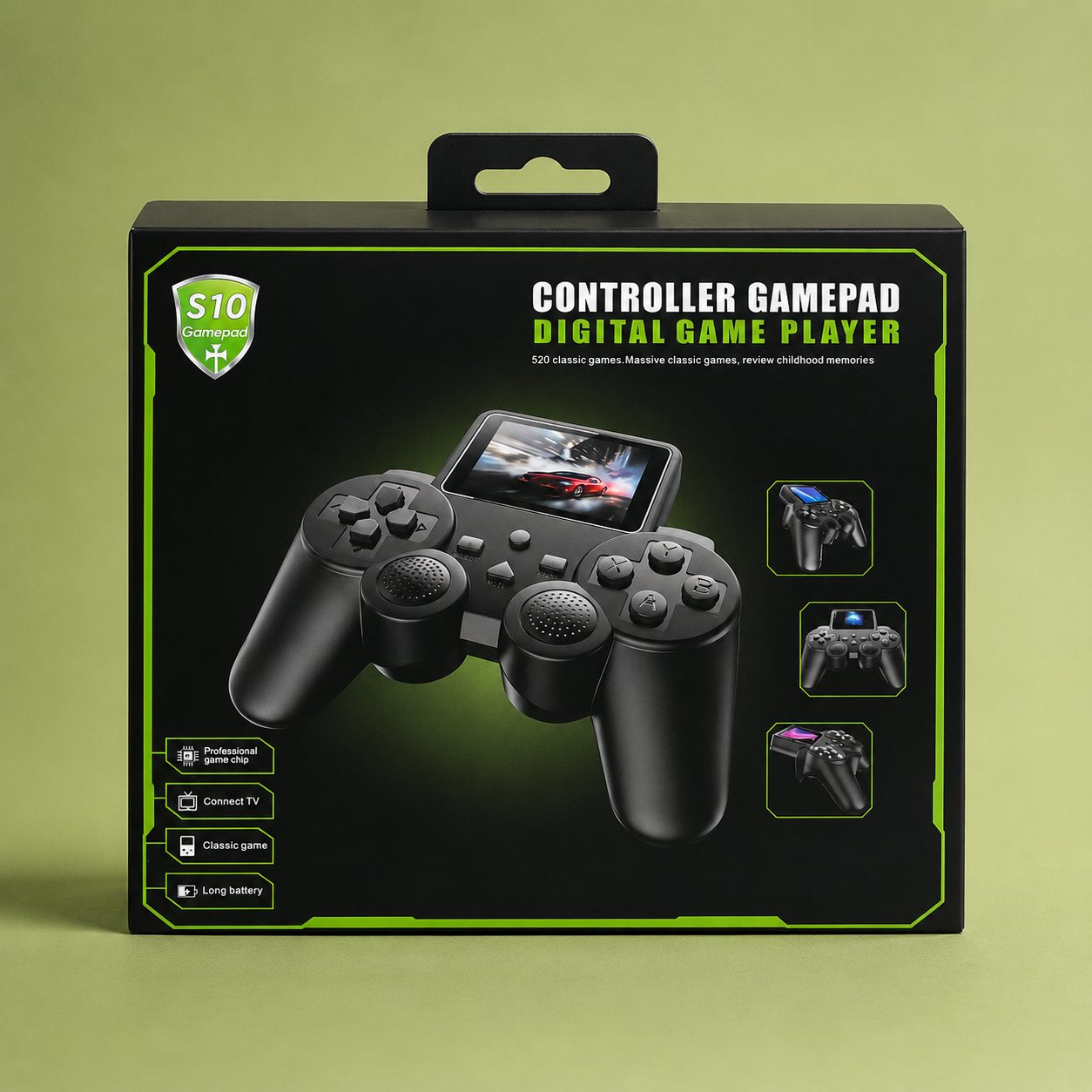 CONTROLLER GAMEPAD - DIGITAL GAME PLAYER - 520 CLASSIC GAMES & REVIEW CHILDHOOD MEMORIES