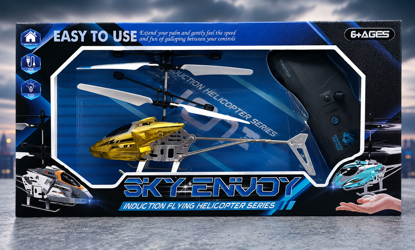 FLYING HELICOPTER PLAY SET FOR KIDS