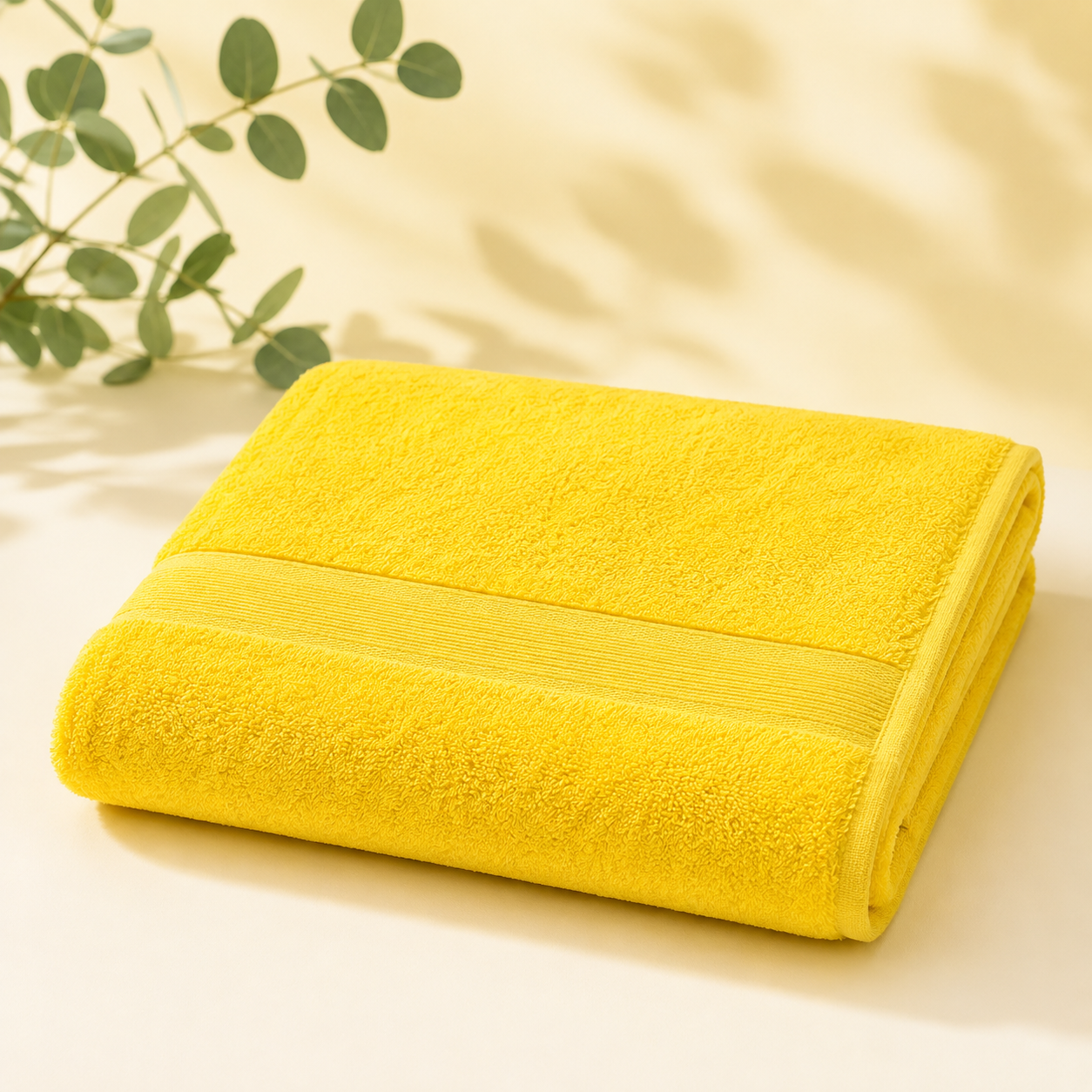 HIGH ST BRAND - HAND TOWEL - YELLOW SHADE - SUPER SOFT COTTON & 550GSM - (50cm*85cm)
