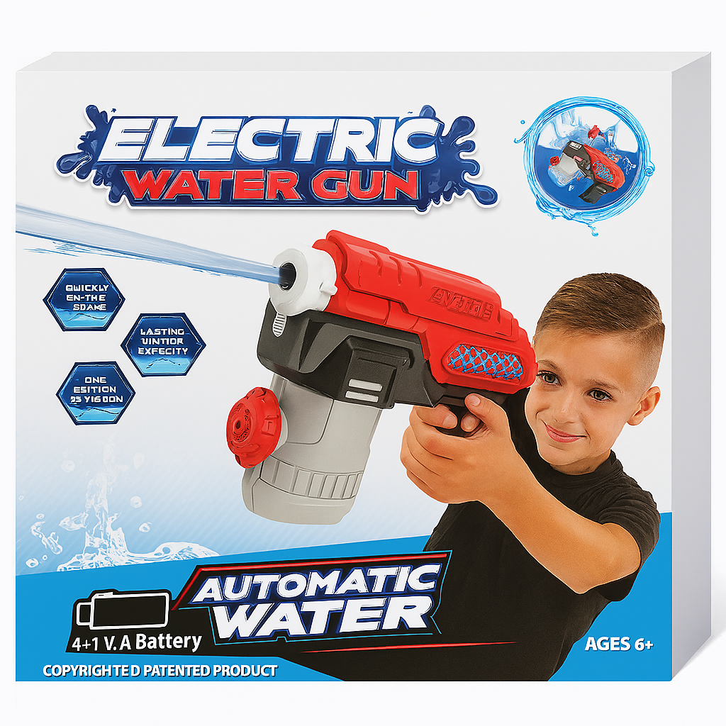 🔫 Electric Water Gun – Automatic Soaker Toy with Waterproof Function (Ages 6+)