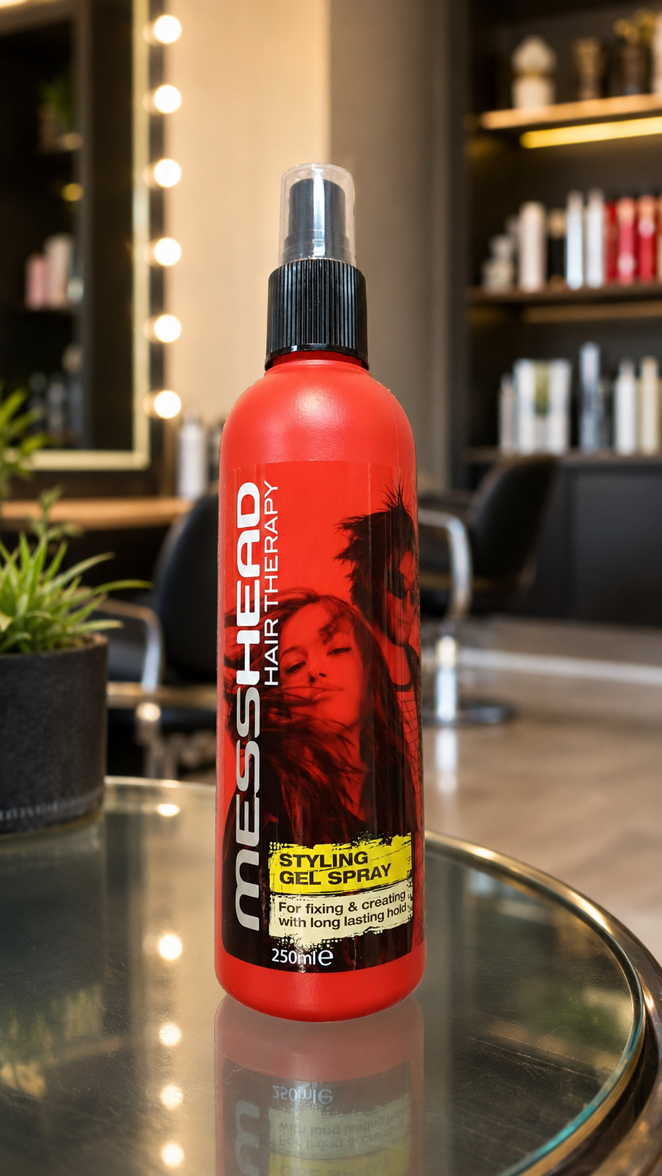 STYLING GEL SPRAY - FIXING & CREATINGWITH LONG LASTING HOLD - 250ML - MESSHEAD HAIR THERAPY
