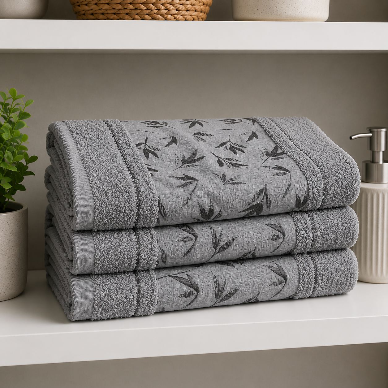 MARLOW BAMBOO BATH SHEET - SET OF 3/PACK - IN 6 COLORS - 90*150cm by REVERIE MAISON