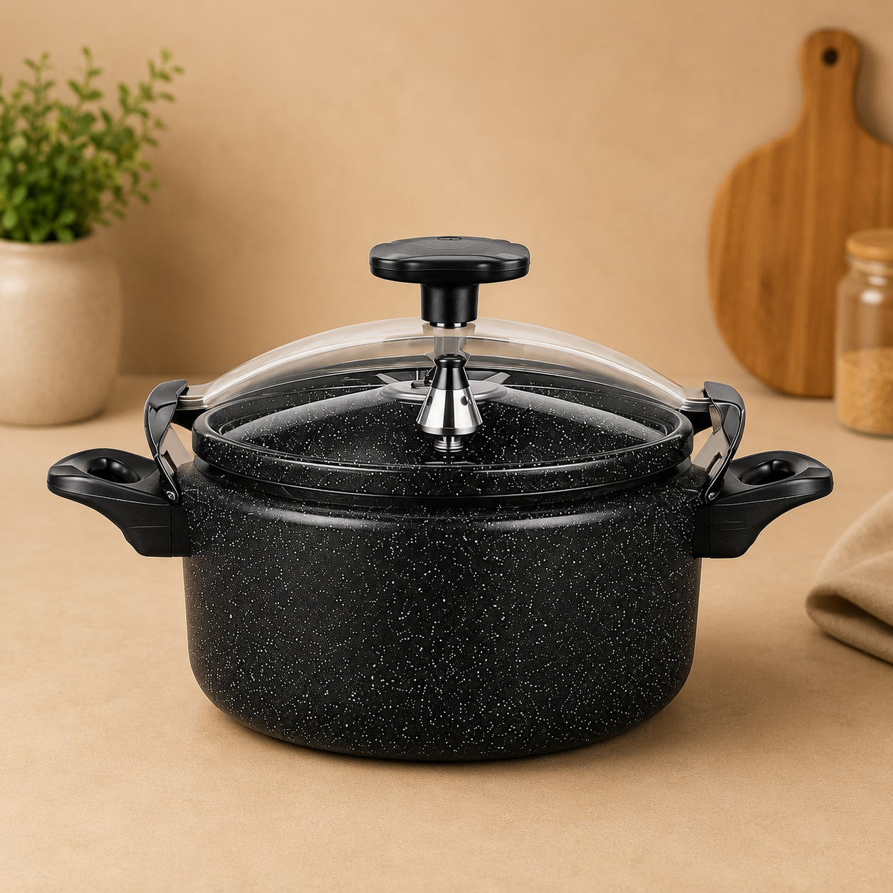 ALUMINUM CASSEROLE POT WITH GLASS LID - 8 litre capacity by ROSENBERG