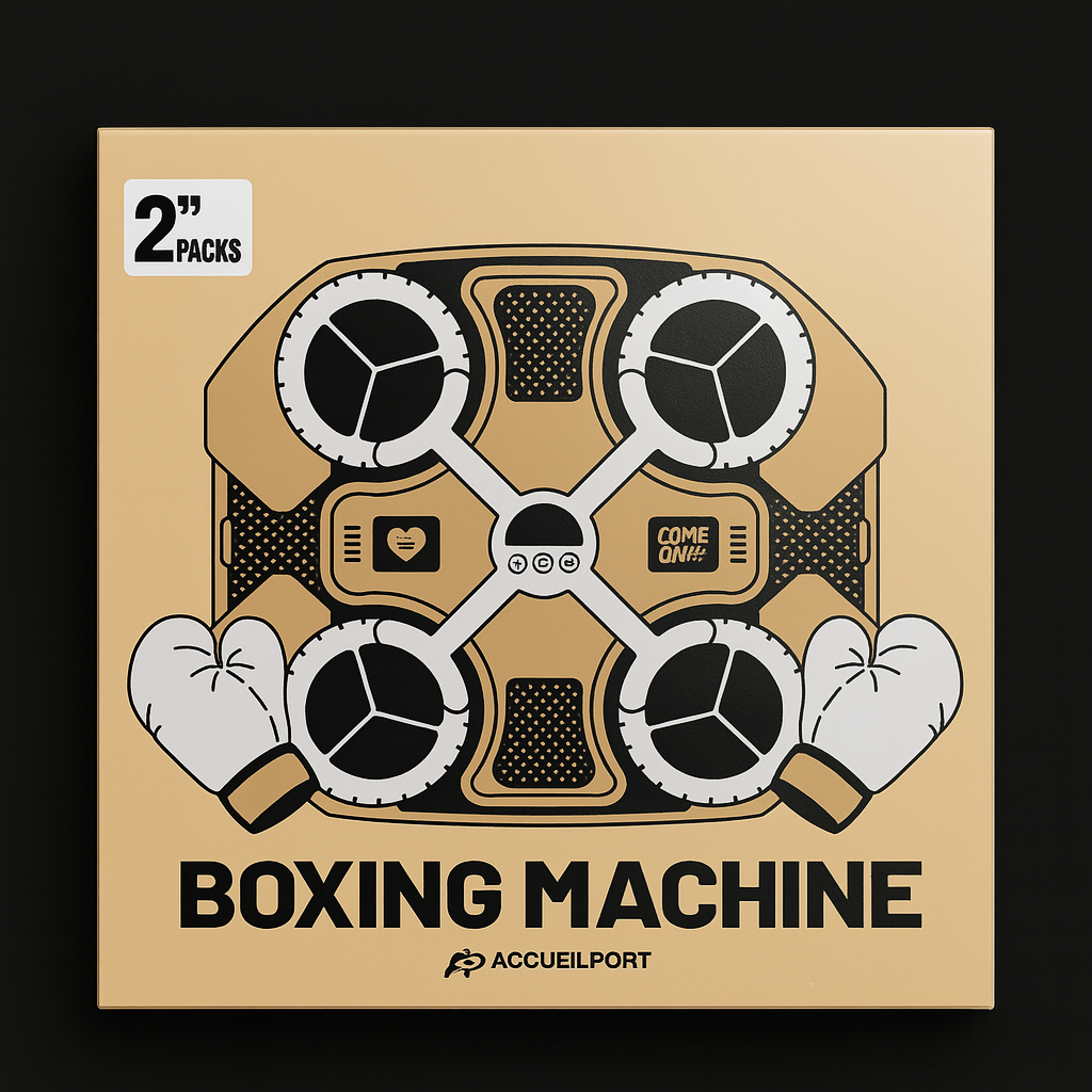 Accueilport Boxing Machine – Wall-Mounted Reflex Training Pad with Lights & Sound (2-Pack)