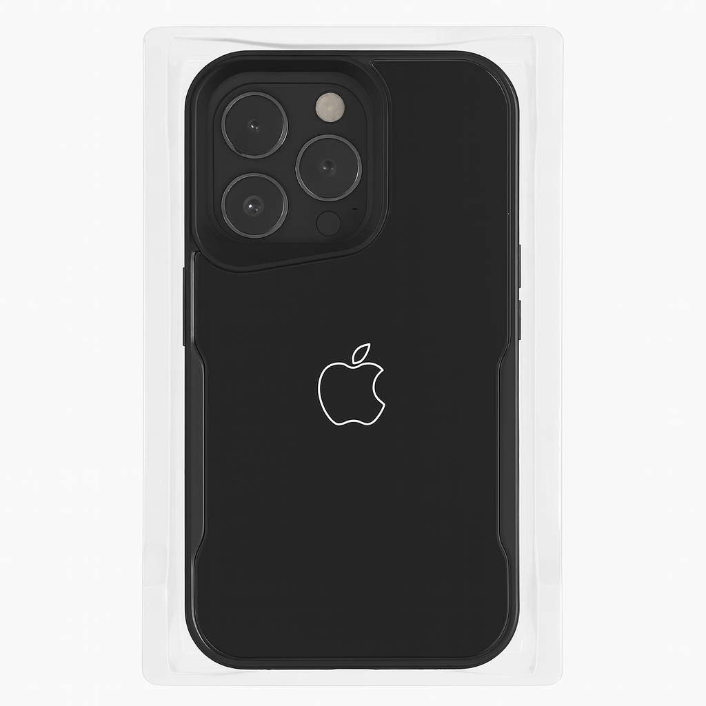 Shockproof Transparent Hard Case for iPhone 16 Pro Max – Black Edge | IP16PROMAX