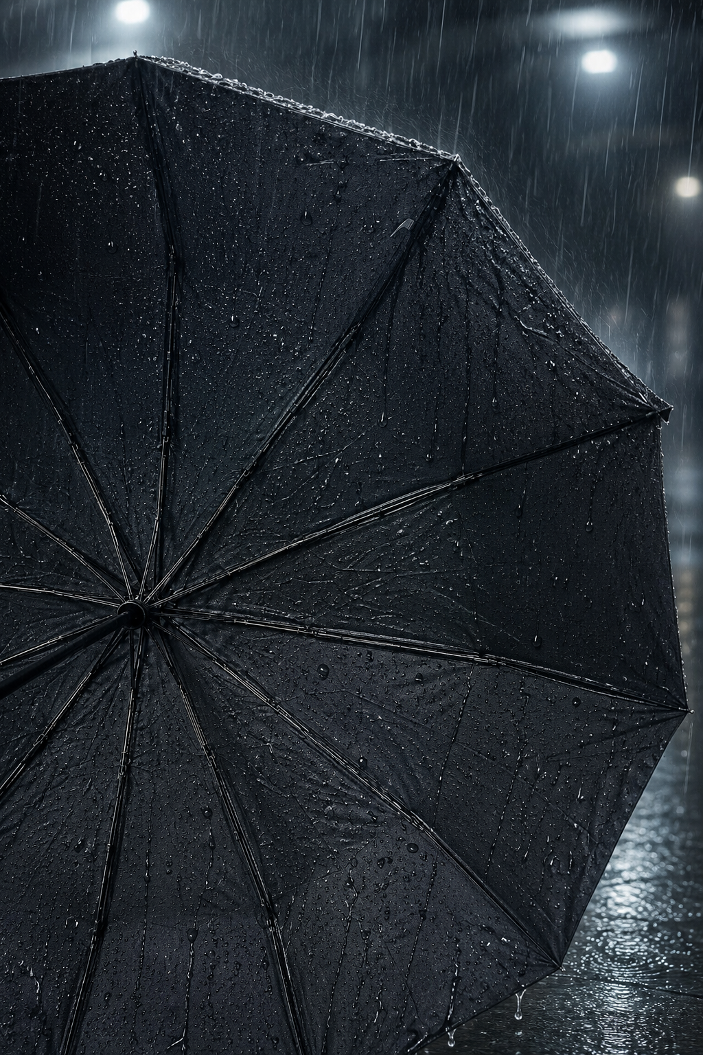 BLACK UMBRELLA - FOR HEAVY RAIN - PREMIUM+FOLDABLE+EASY TO CARRY