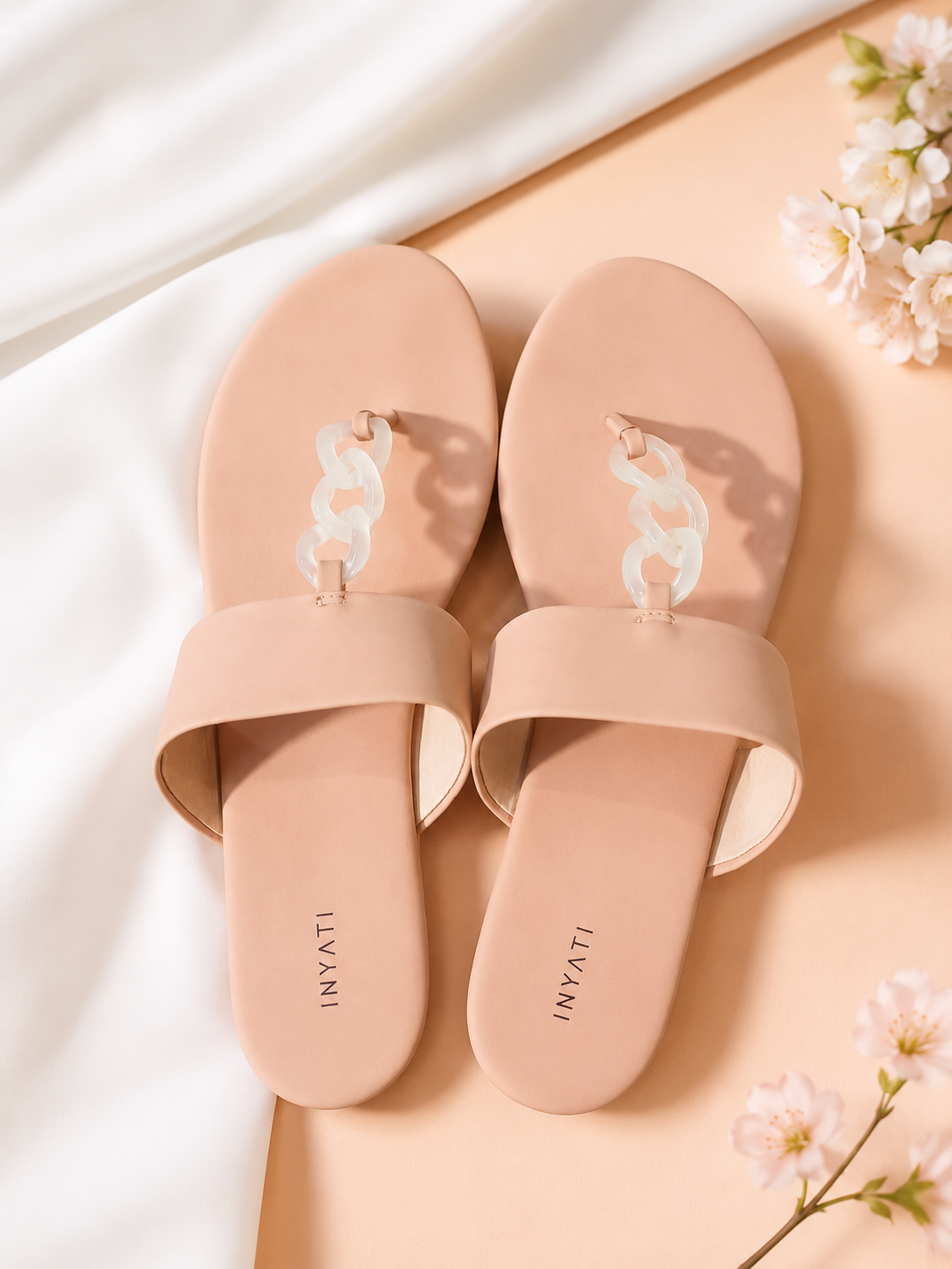 WOMEN FLATS - PEACH SHADE - SIZE-6 by INAYTI