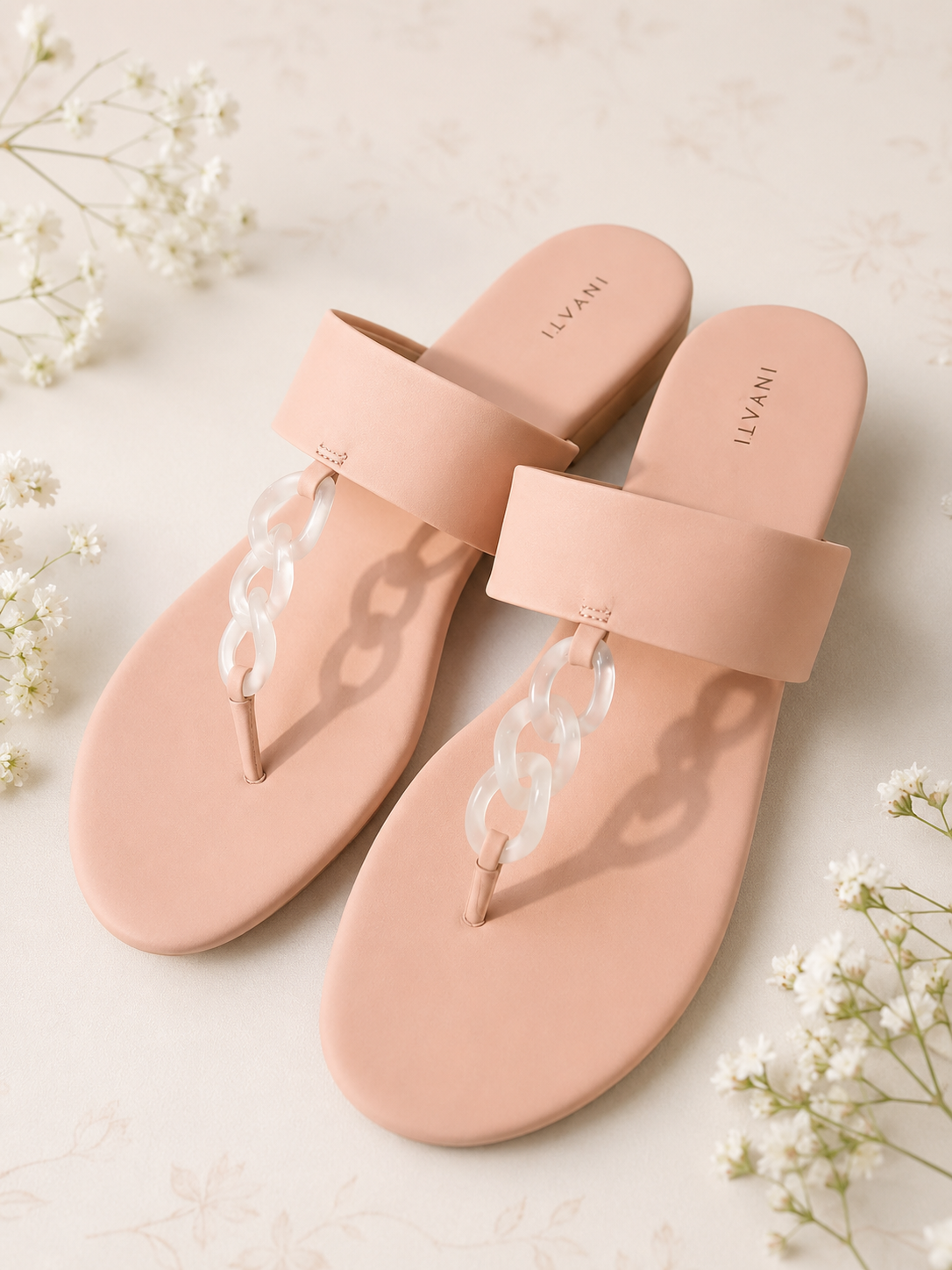 WOMEN FLATS - PEACH SHADE - SIZE-6 by INAYTI