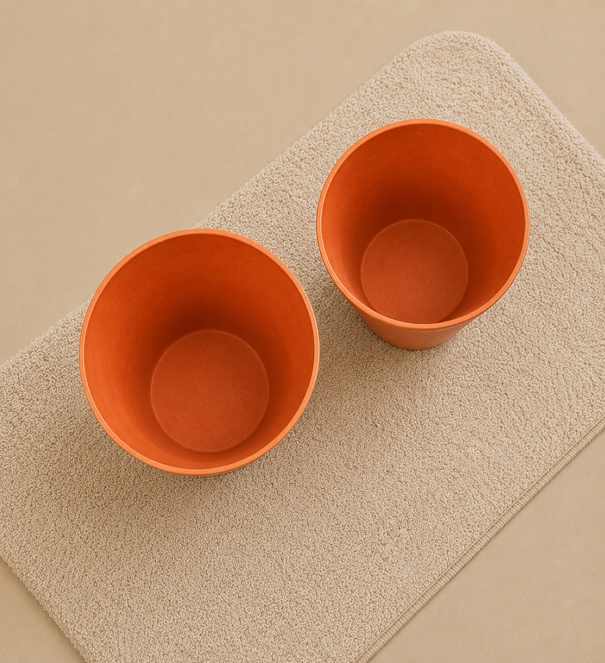 COLOURFUL RIBBED POT SET - ROUND SHAPED - 8 PIECES/PACK