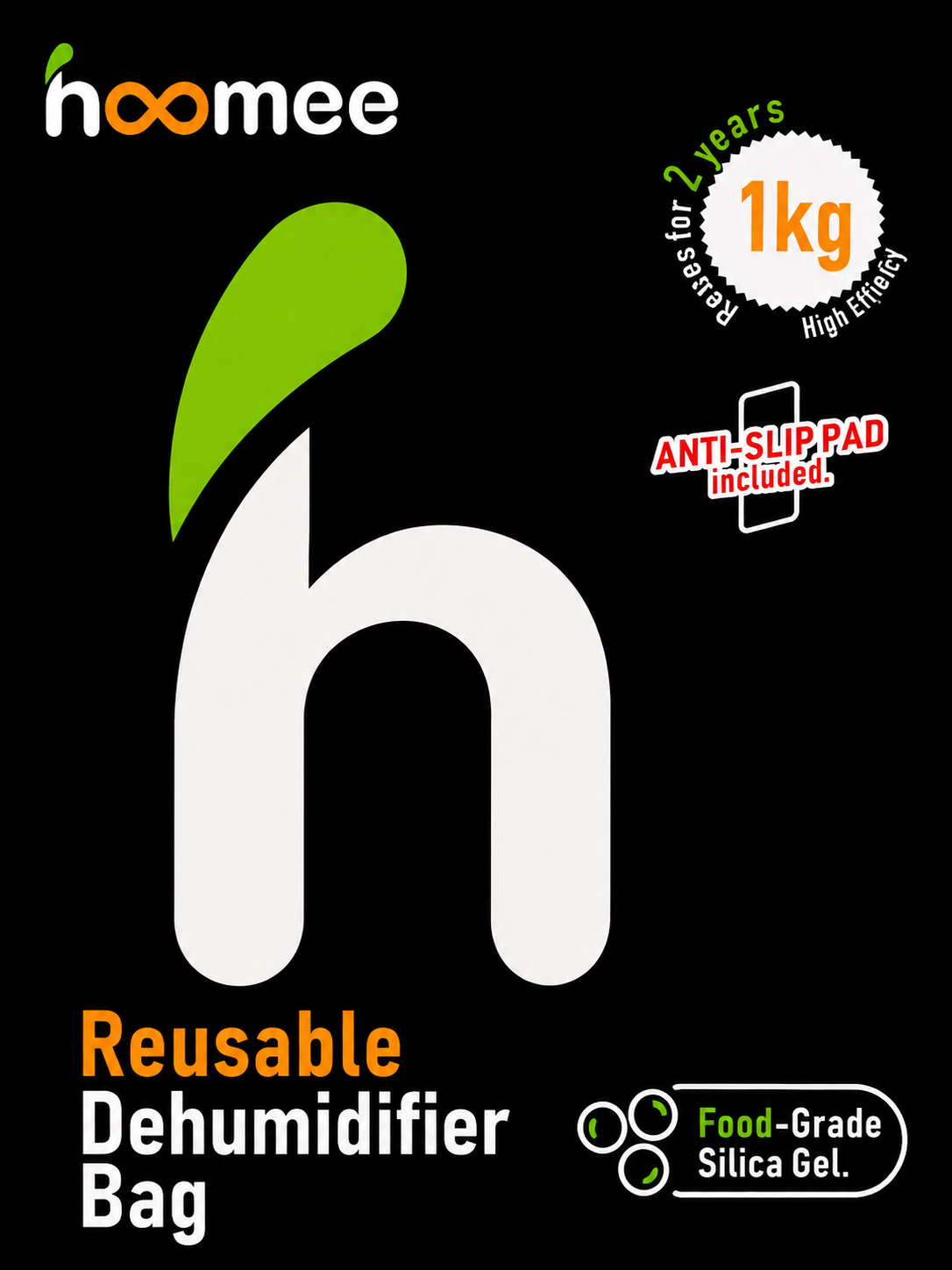 REUSABLE CAR DEHUMIDIFIER BAG - REUSE FOR 2 YEARS -1 KG BAG