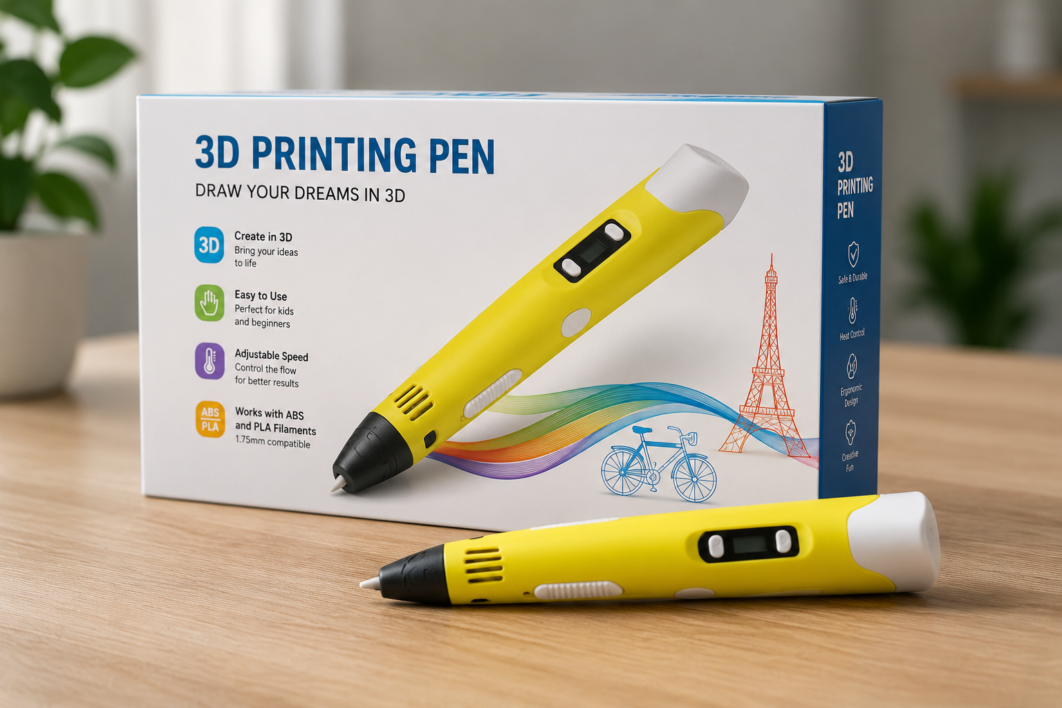 3D PRINTING PEN - YELLOW COLOR - LATEST EDITION