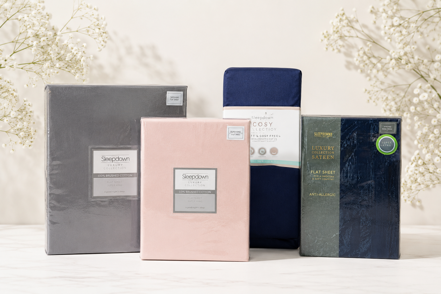 BULK DEAL - FLAT & FITTED SHEET - 20 SHEETS/ PACK -MIXED/RANDOM COLORS
