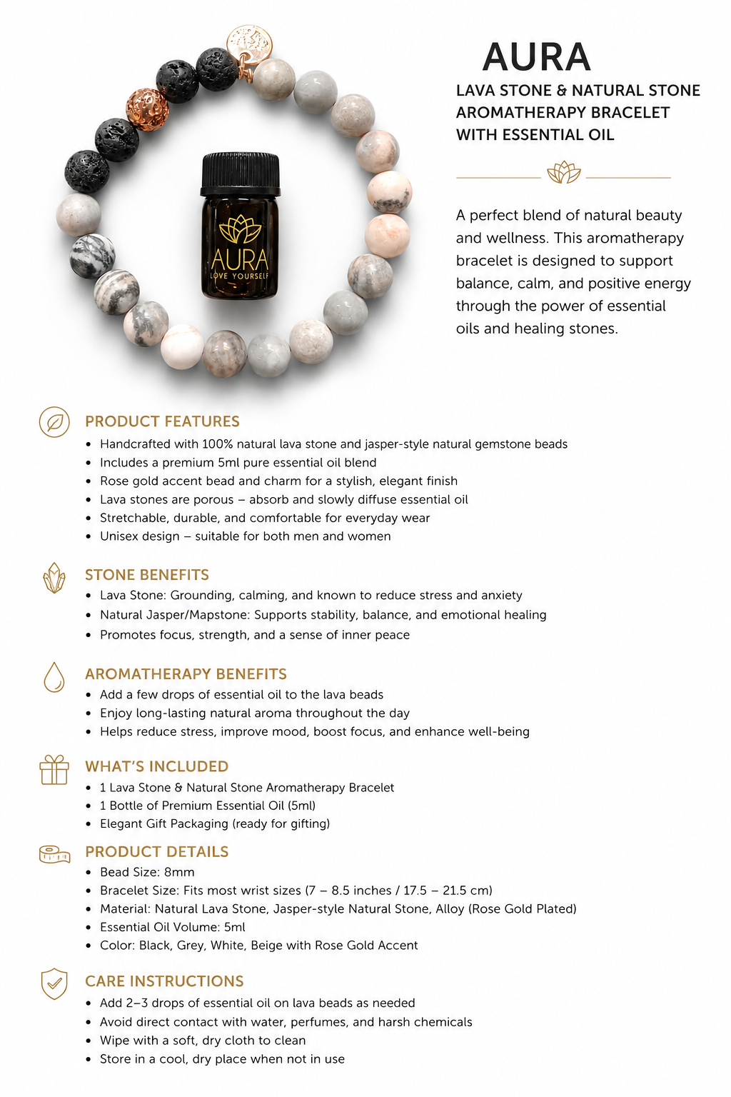 AURA BRACELET - ADDS ELEGANCE TO EVERYDAY LIFESTYLE