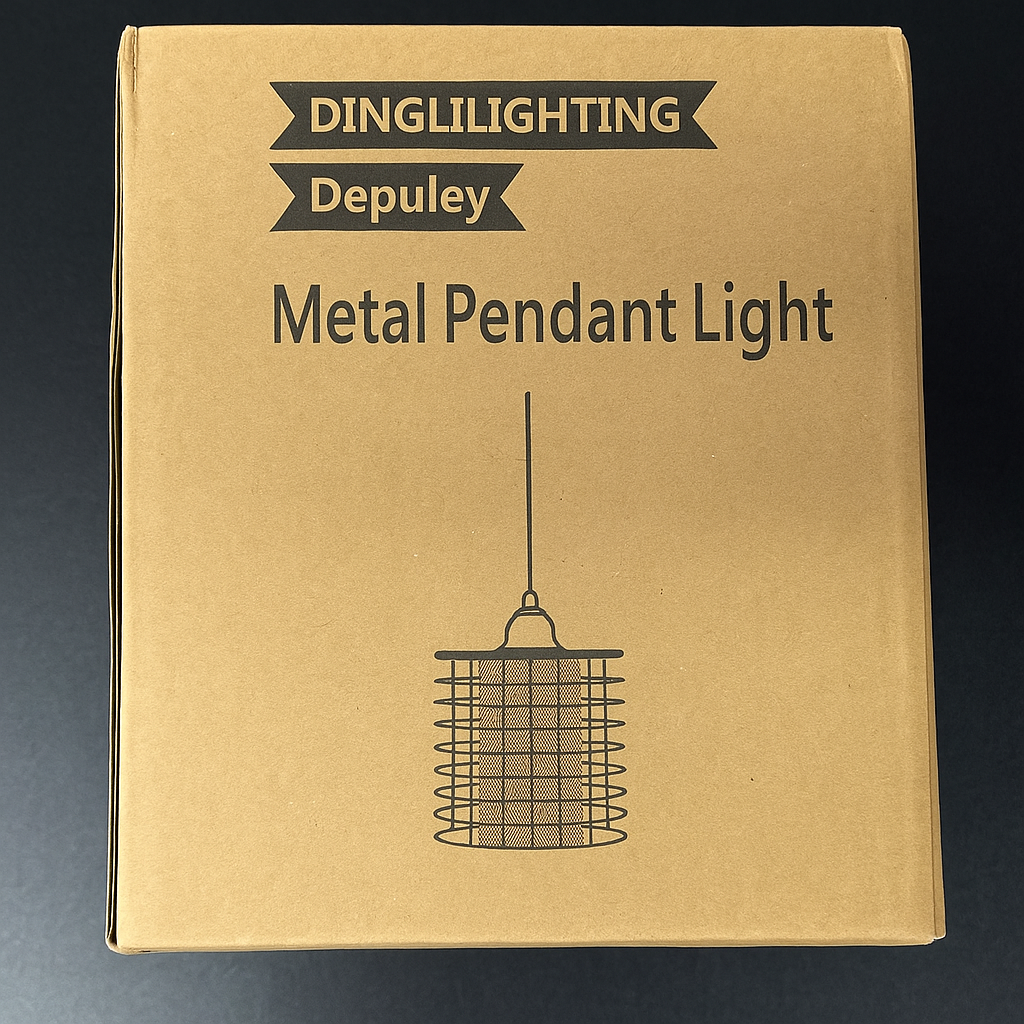 WSCDD22-B Metal & Linen Light Fixture – E26/E27 Compatible