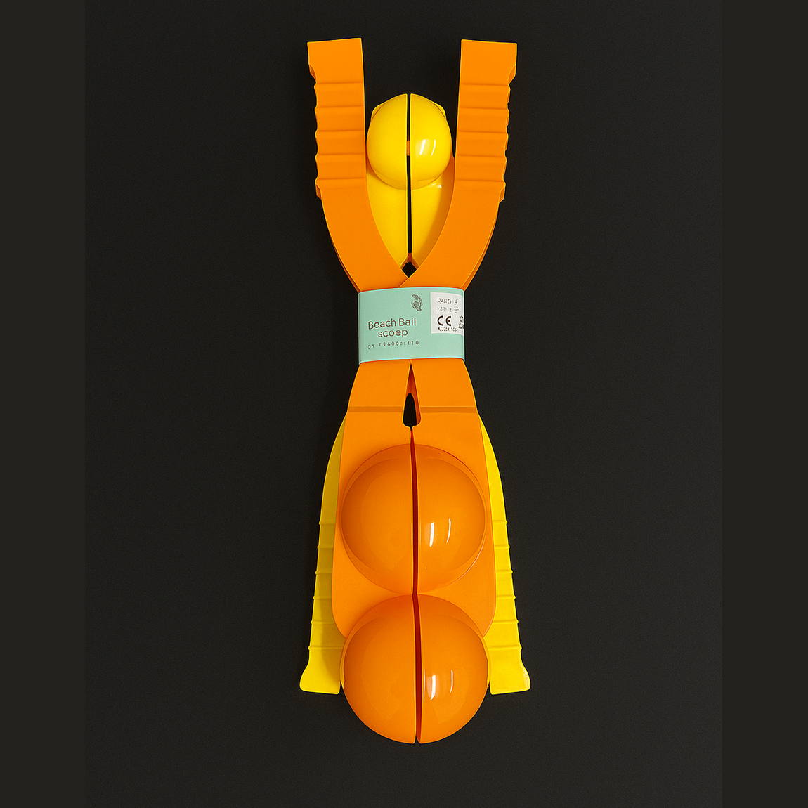 Snowball Maker Clamp – Dual Mold Tool (Orange & Yellow)