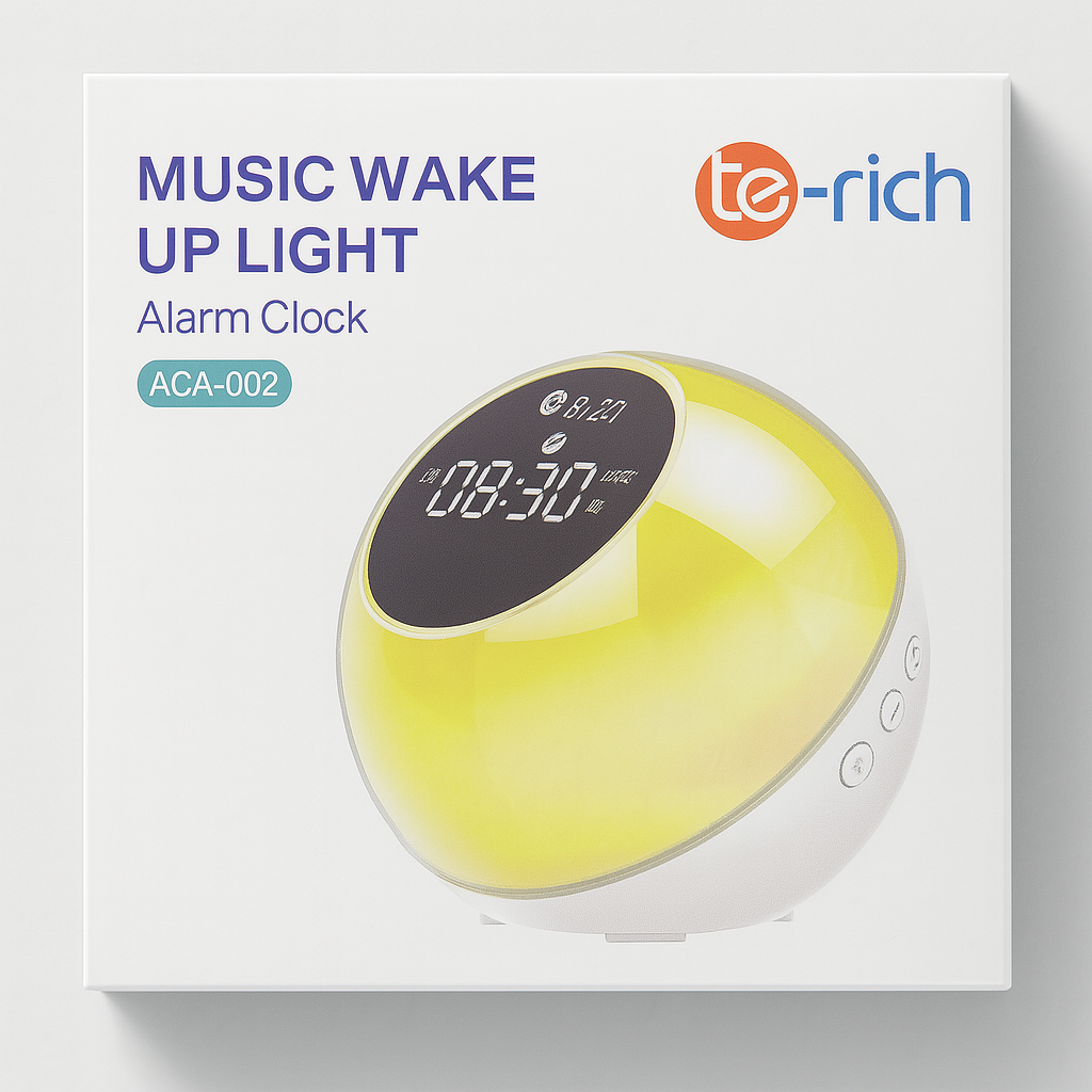 Sunrise Alarm Clock with Music, Digital Wake-Up Light & Snooze Function