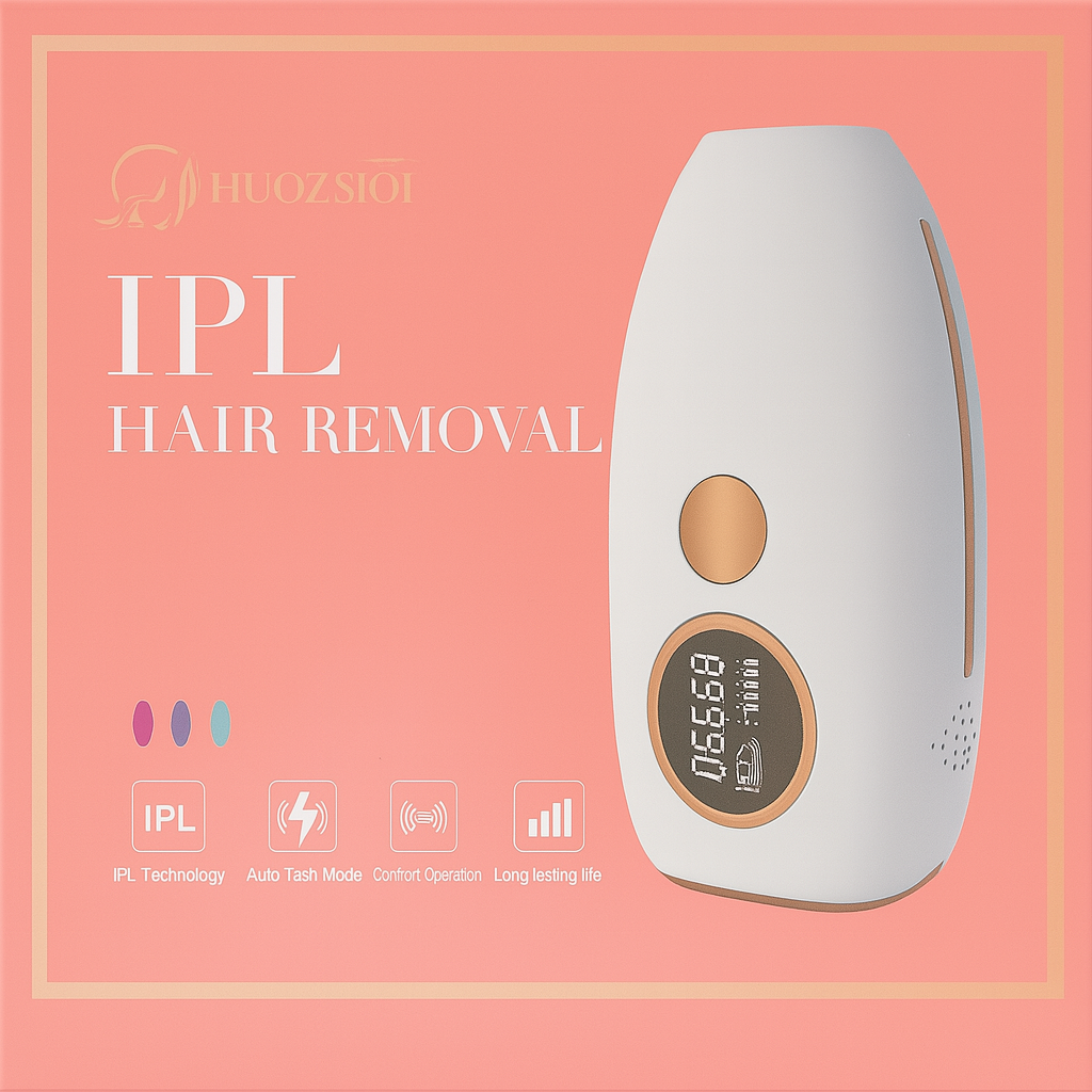 IPL Hair Removal Device for Men & Women – Painless Hair Reduction for Full Face Treatment