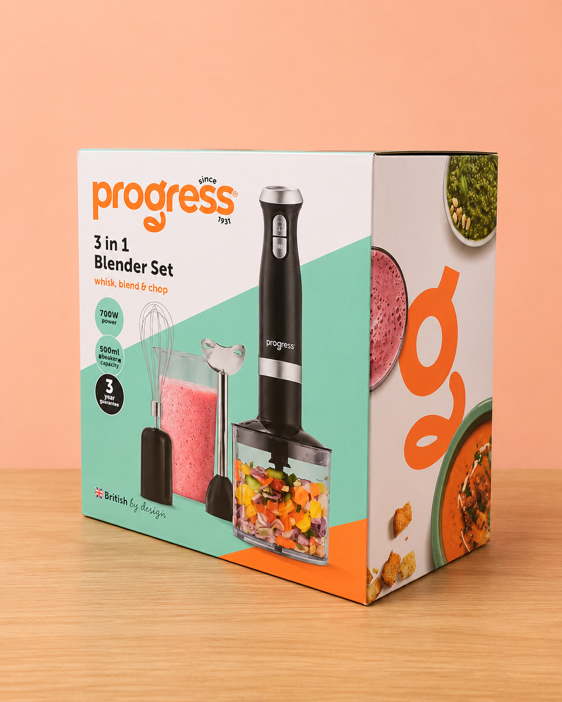 3 IN 1 BLENDER SET - WHISK,BLEND & CHOP