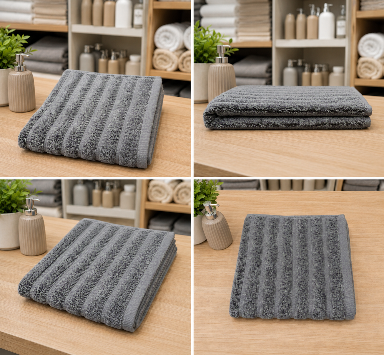 HIGH ST BRAND - HAND TOWEL,DARK GREY EDITION - (50*90CM)