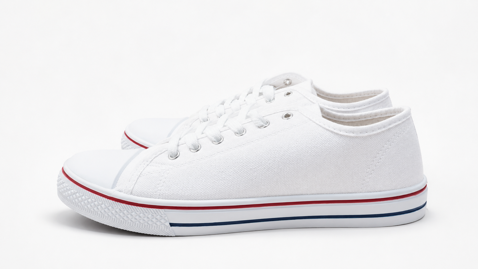 WHITE SHOES WITH RED & BLUE STRIPES by URBAN JACKS - SIZE 9