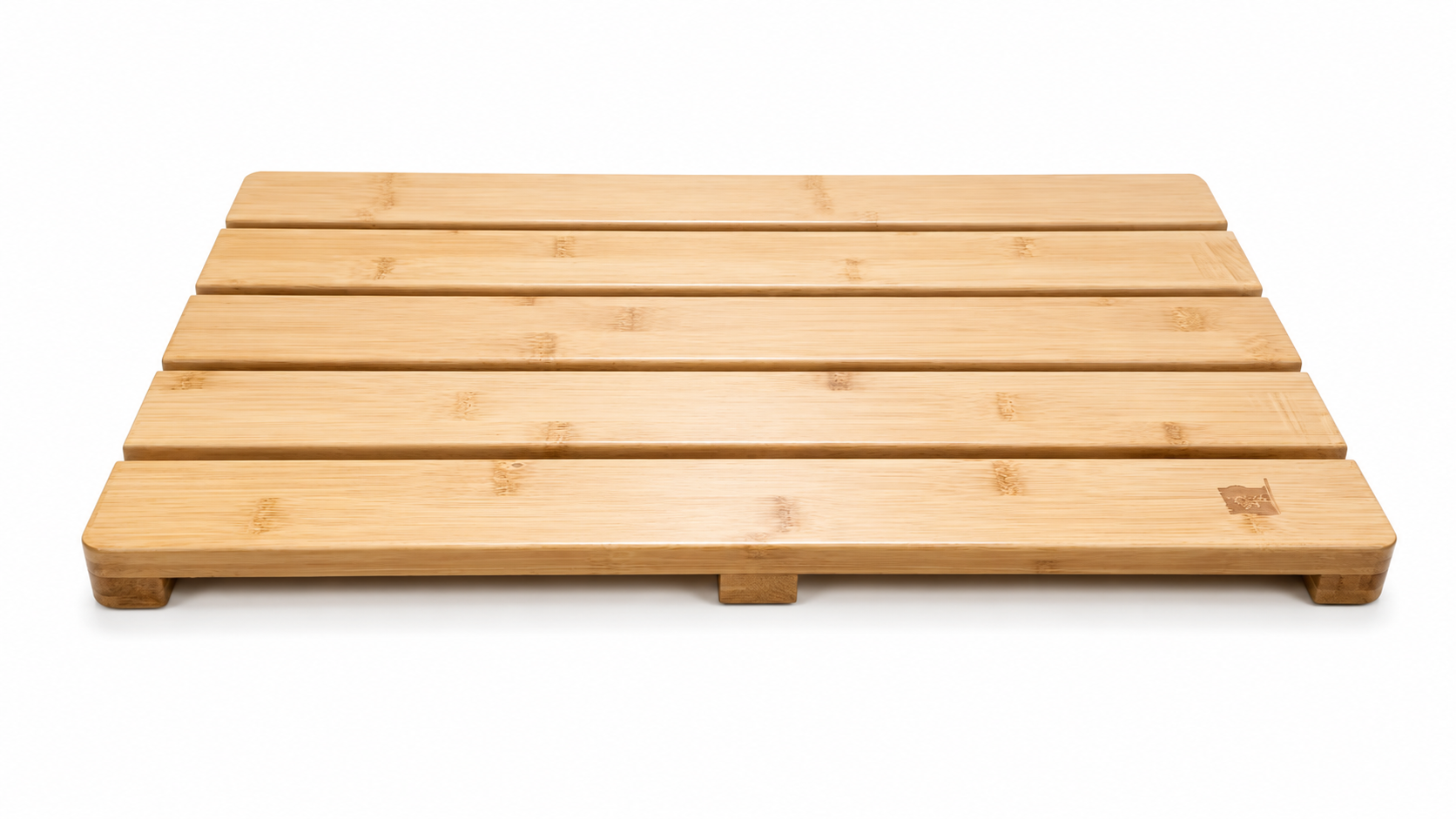 BATHROOM WOODEN MAT + SOAP DISH -20*13 inches- made up of natural bamboo