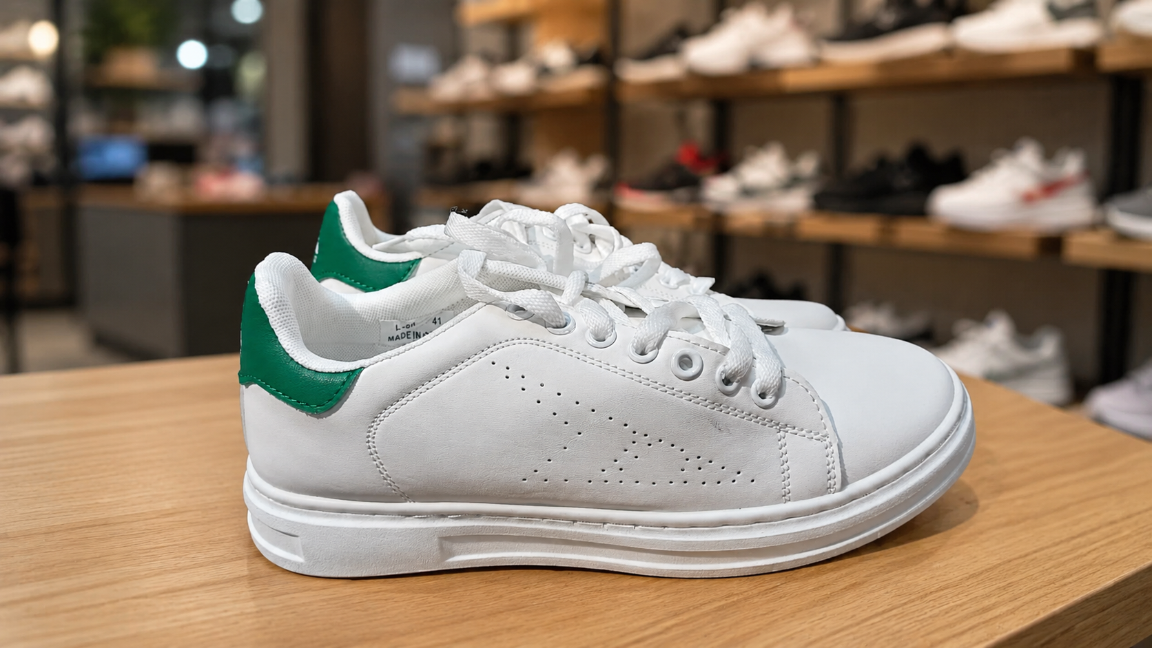 WHITE CASUAL SNEAKERS - Everyday Comfort + Timeless Style - Size- 41,42,43- by SPIKE