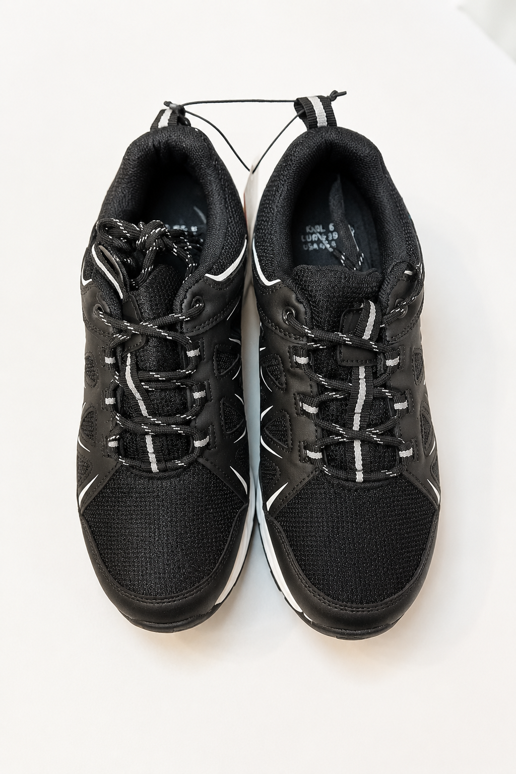 BLACK TRAINERS - COMFORTABLE+STYLISH - Sizes-UK3,4,5,6- by Hydroguard