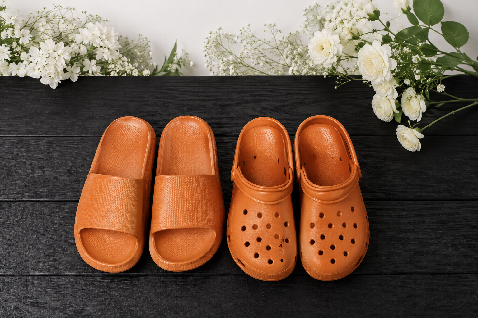 CROCKERS & SLIDERS - PACK OF 2 IN 1 - ORANGE/BLACK/OFF-WHITE