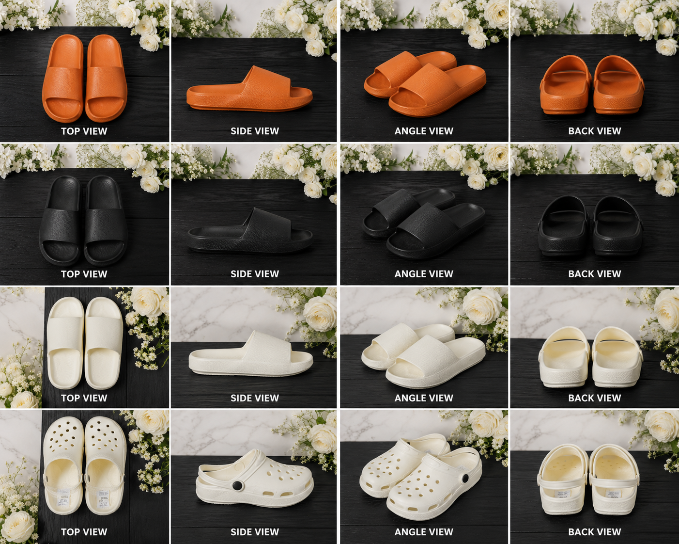 CROCKERS & SLIDERS - PACK OF 2 IN 1 - ORANGE/BLACK/OFF-WHITE