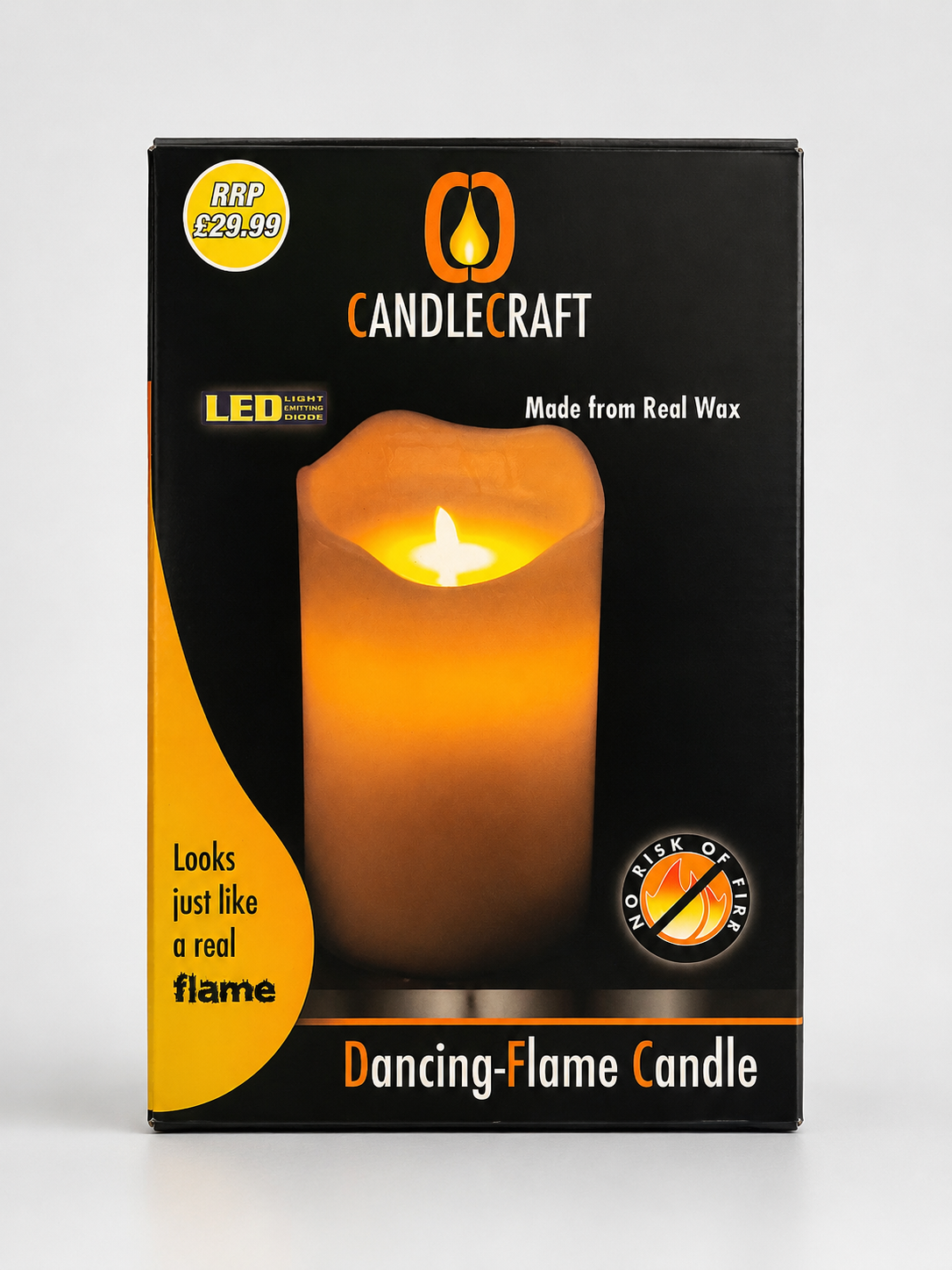 CandleCraft LED Dancing Flame Candle – Real Wax Flameless Ambient Candle