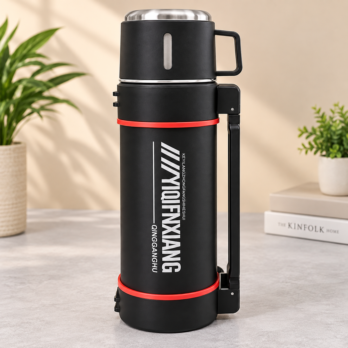 HIGH VACUUM TOURIST KETTLE - 2000ml - Black, Classy & Sleek Edition