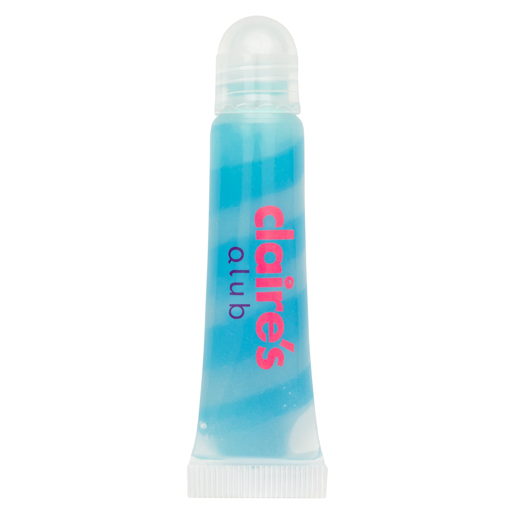 Claire’s Club Blue Swirl Lip Gloss – Kids Roll-On Tube