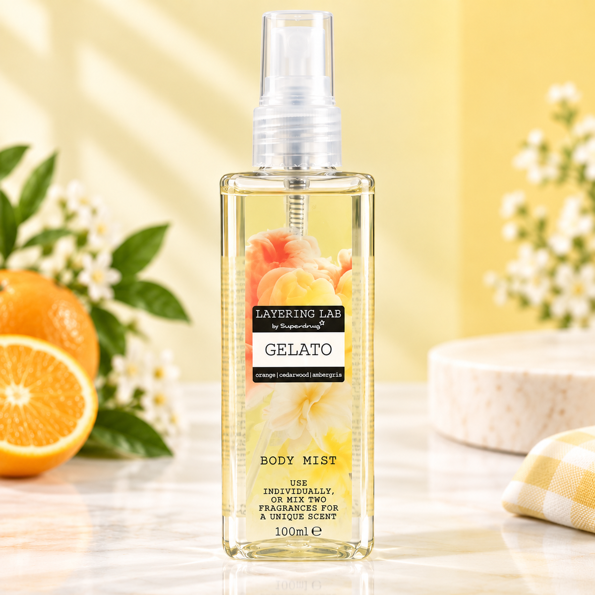 BODY MIST - IN 4 DIFFERENT FRAGRANCES - SOFT, ROYAL & ELEGANGT NOTES - Sorbet/Oriental/Paradise/Gelato