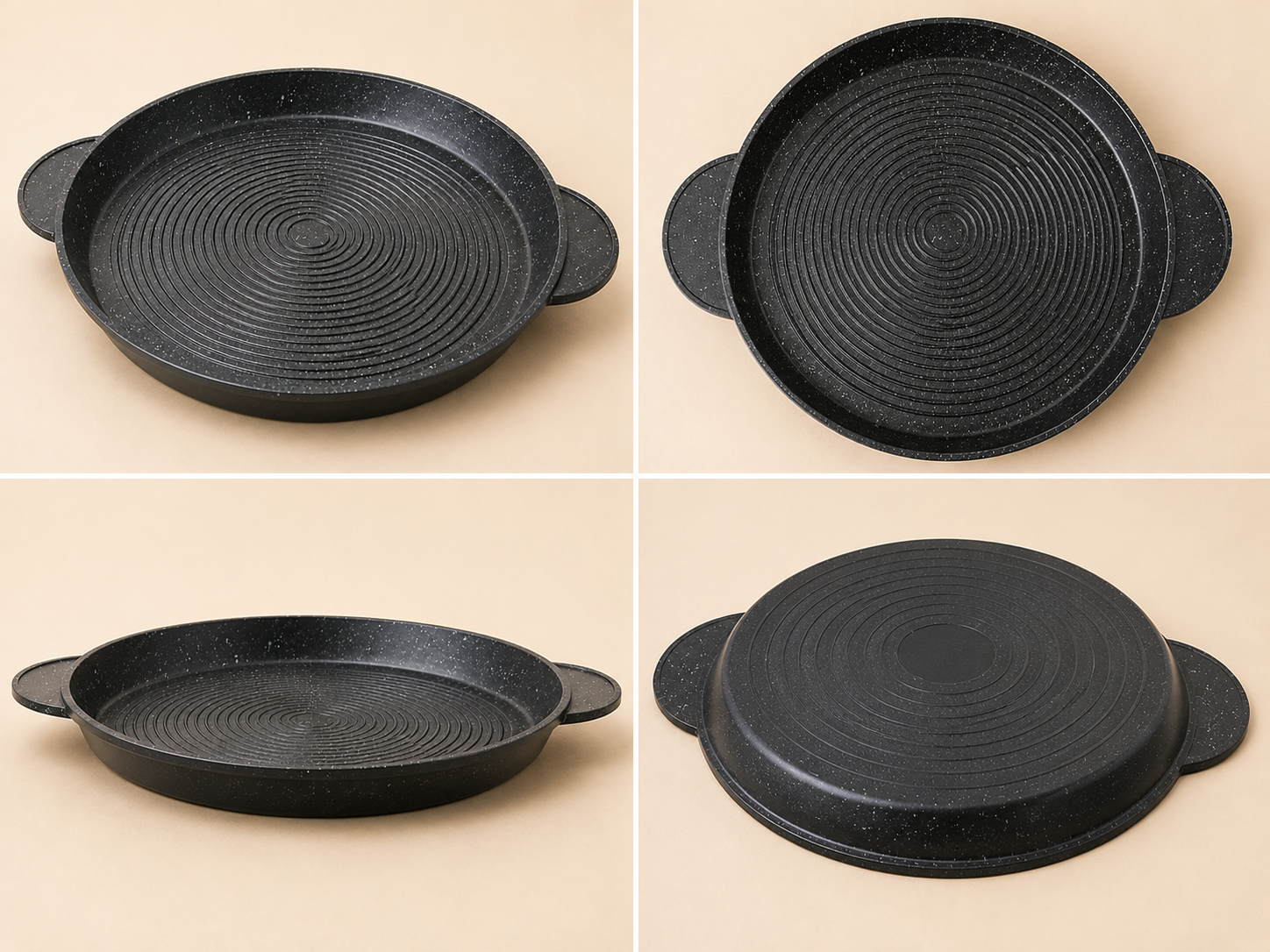 32cm FLAT ROUND PAN WITH 2 HANDLES - PERFECT FOR COOKING FLAT DISHES