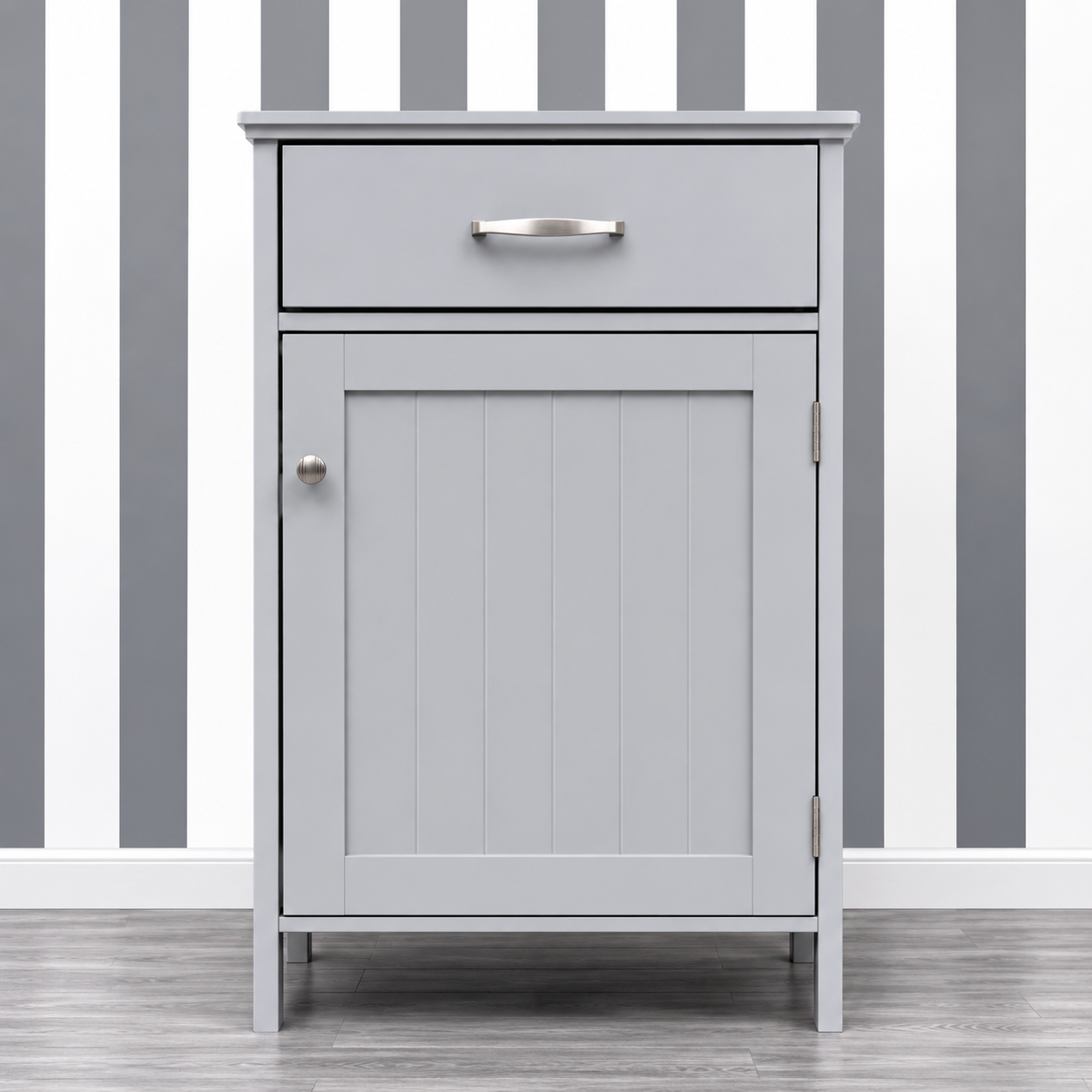 STORAGE CABINET - GREY IN COLOR - FILL UP THE SPACE WITH AESTHETIC VIBES - (MODEL NO:4617)