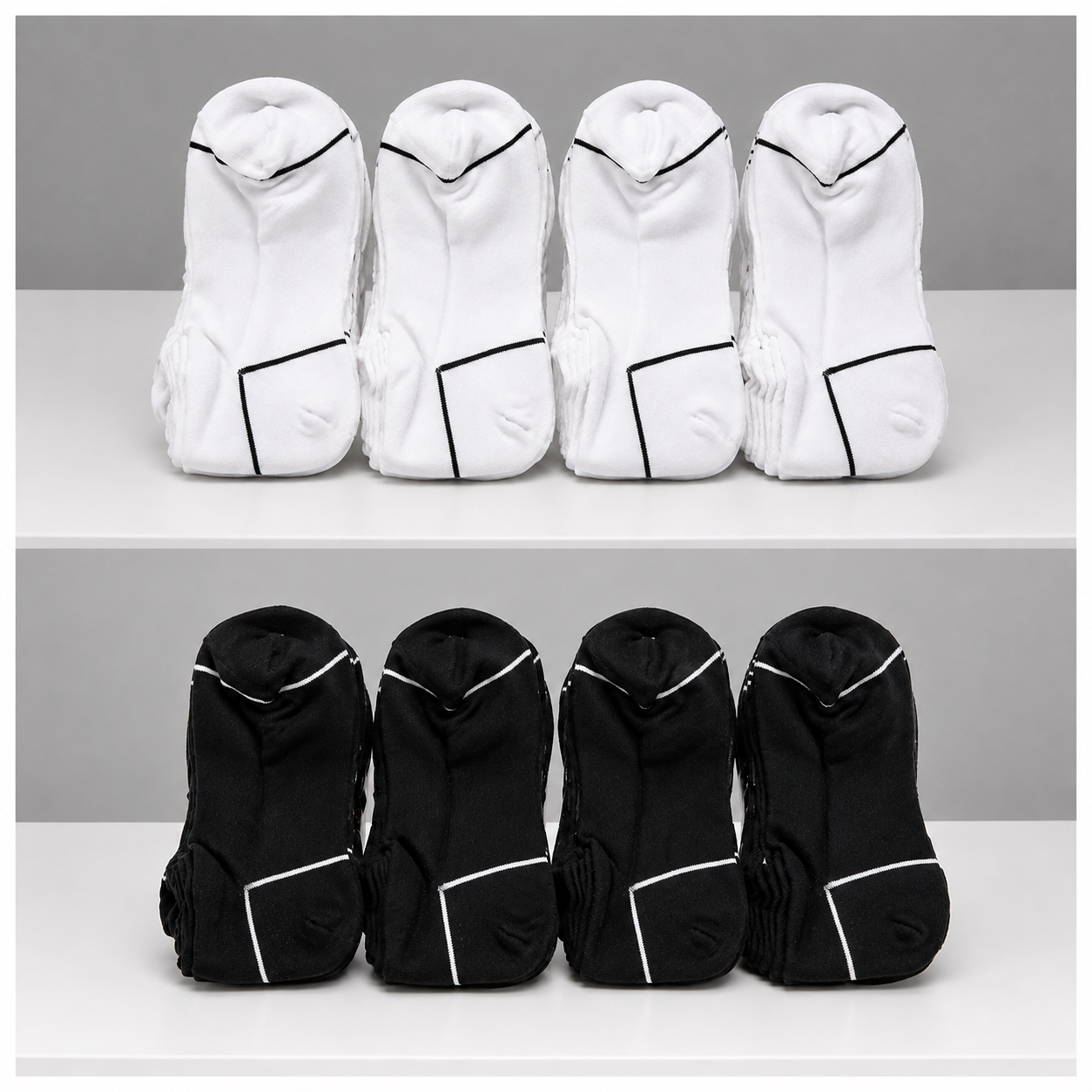 12 PAIR COTTON SOCKS FOR EVERYDAY WEAR | COTTON ENRICH | SIZE- UK 6-11 | BLACK/WHITE | FOR MEN & WOMEN