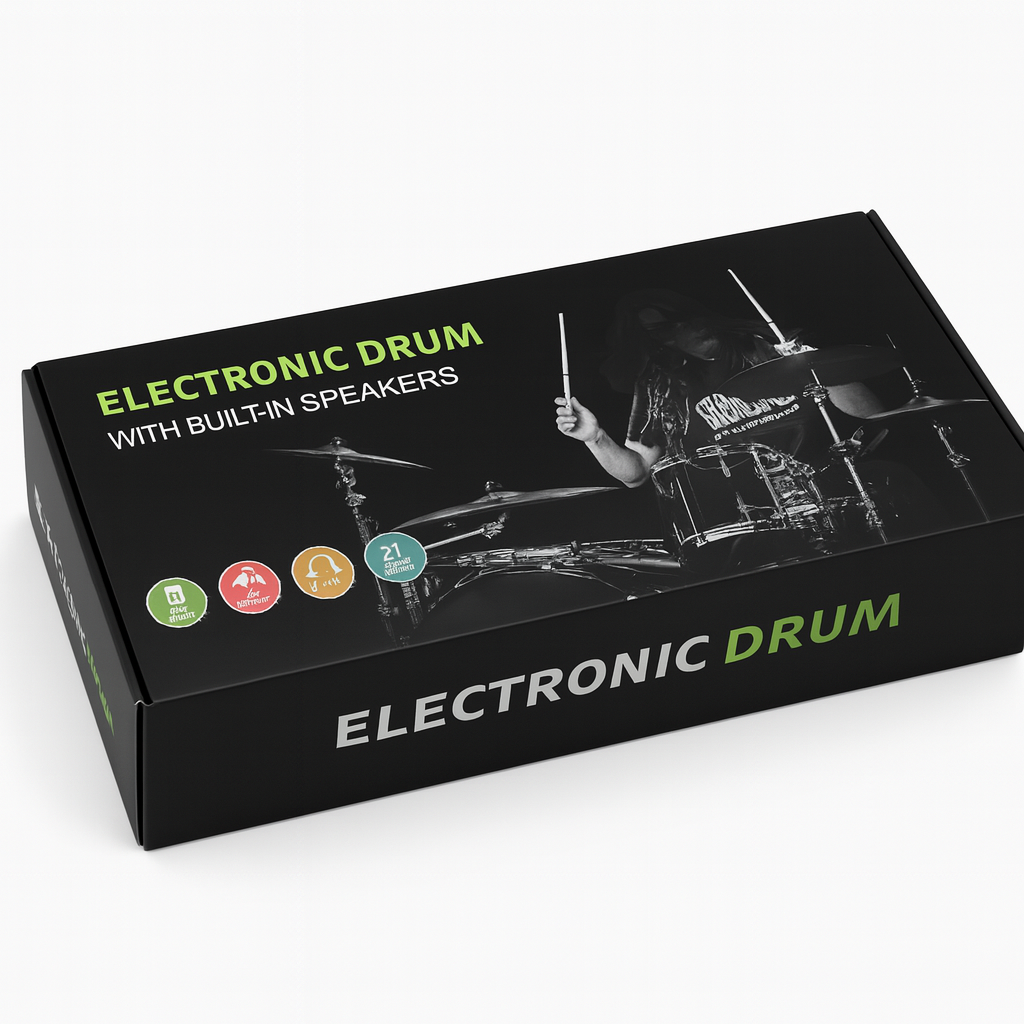 Electronic Drum with Built-In Speakers