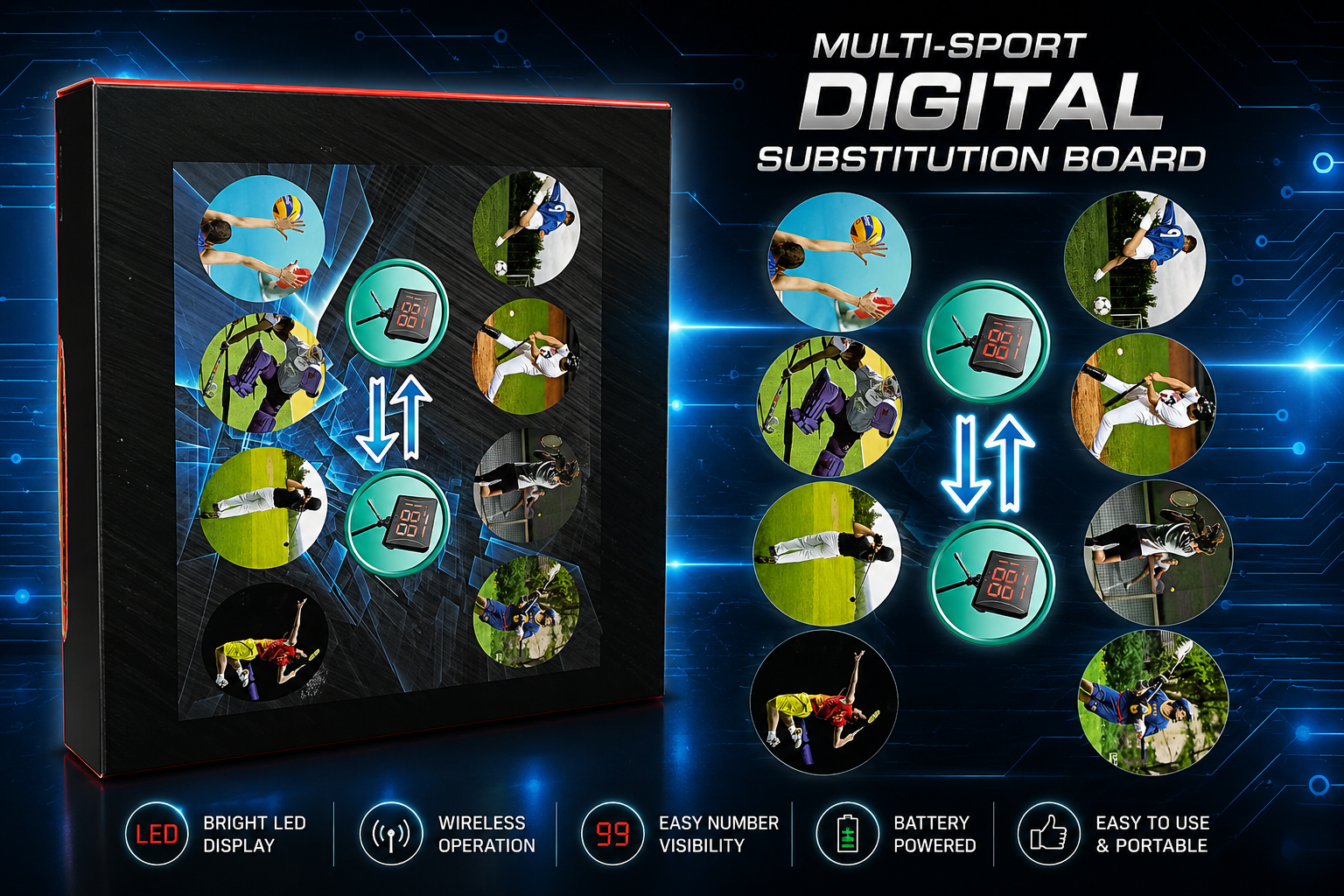 DRM MULTI-SPORT RADAR GUN -HANDS-FREE SPEED MEASUREMENT DEVICE