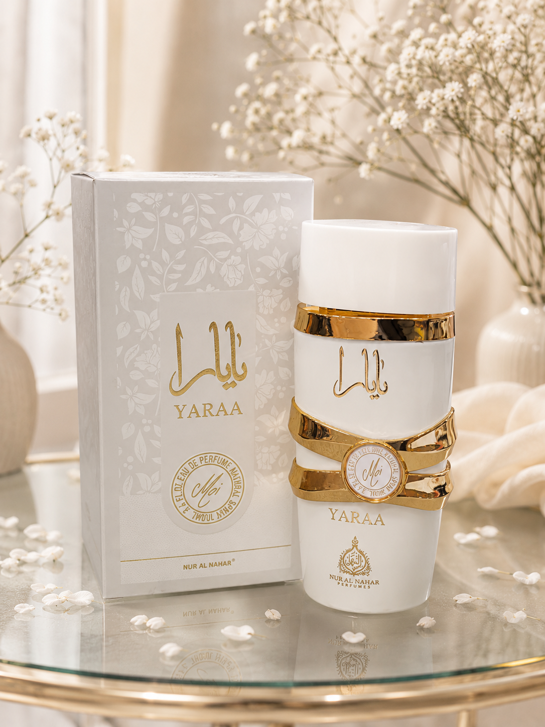 WHITE YAARA MOI ARTICLE - NUR AL-NAHAR PERFUMES - UNISEX LUXURY FRAGRANCE