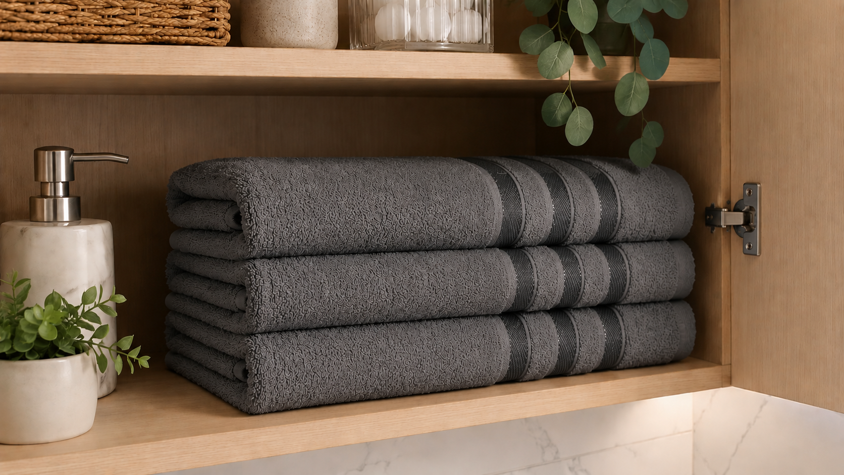 SNOOZEVILLE ESTRELLA STRIPE XL BATHSHEET - PACK OF 3 - 100% cotton