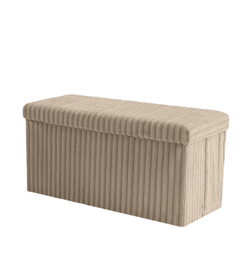 Large Ottoman Storage Box – Foldable Fabric Storage Chest 78 x 38 x 38cm