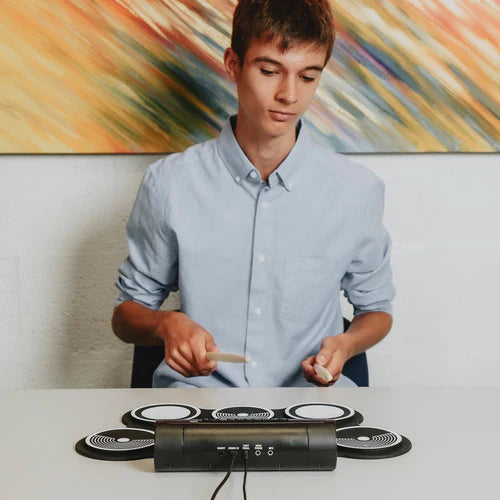 Electronic Drum with Built-In Speakers