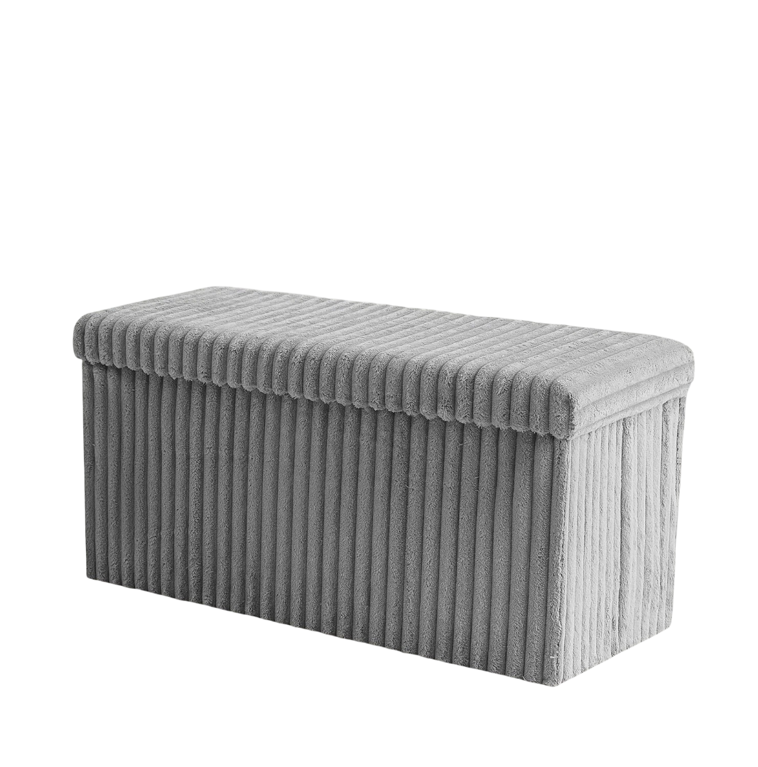 Large Ottoman Storage Box – Foldable Fabric Storage Chest 78 x 38 x 38cm