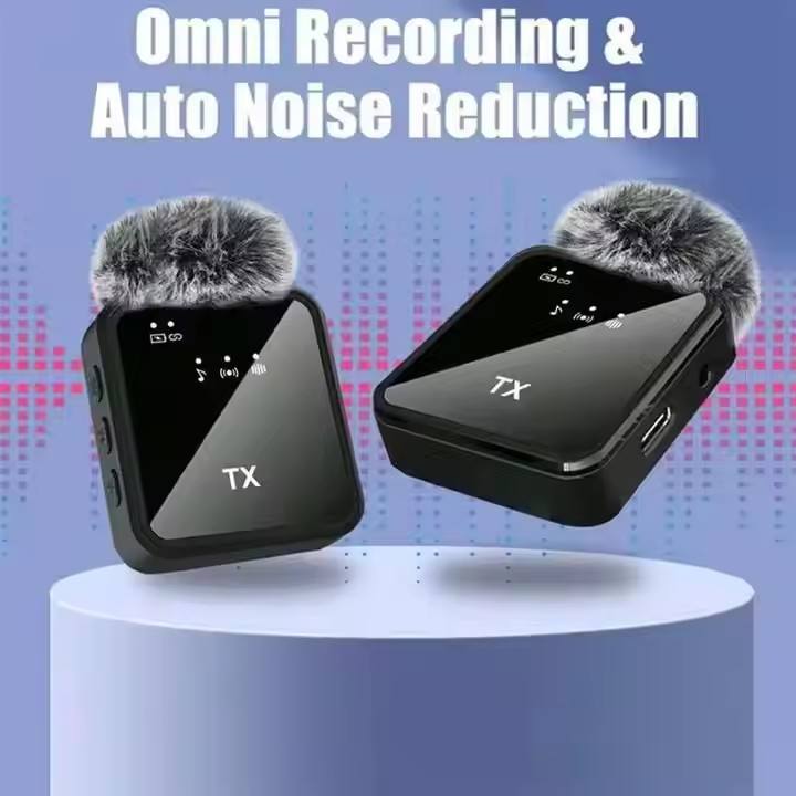 F15-2 Dual Wireless Microphone System – 2-Mic Clip-On Wireless Mic for iPhone, Android & Camera