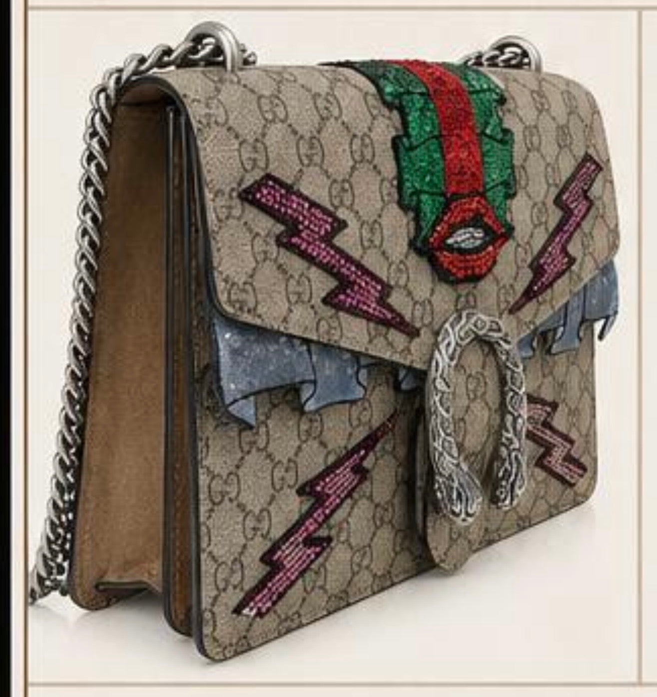 GUCCI DIONYSUS SUPREME EMBELLISHED SHOULDER BAG – AUTHENTIC - PRELOVED