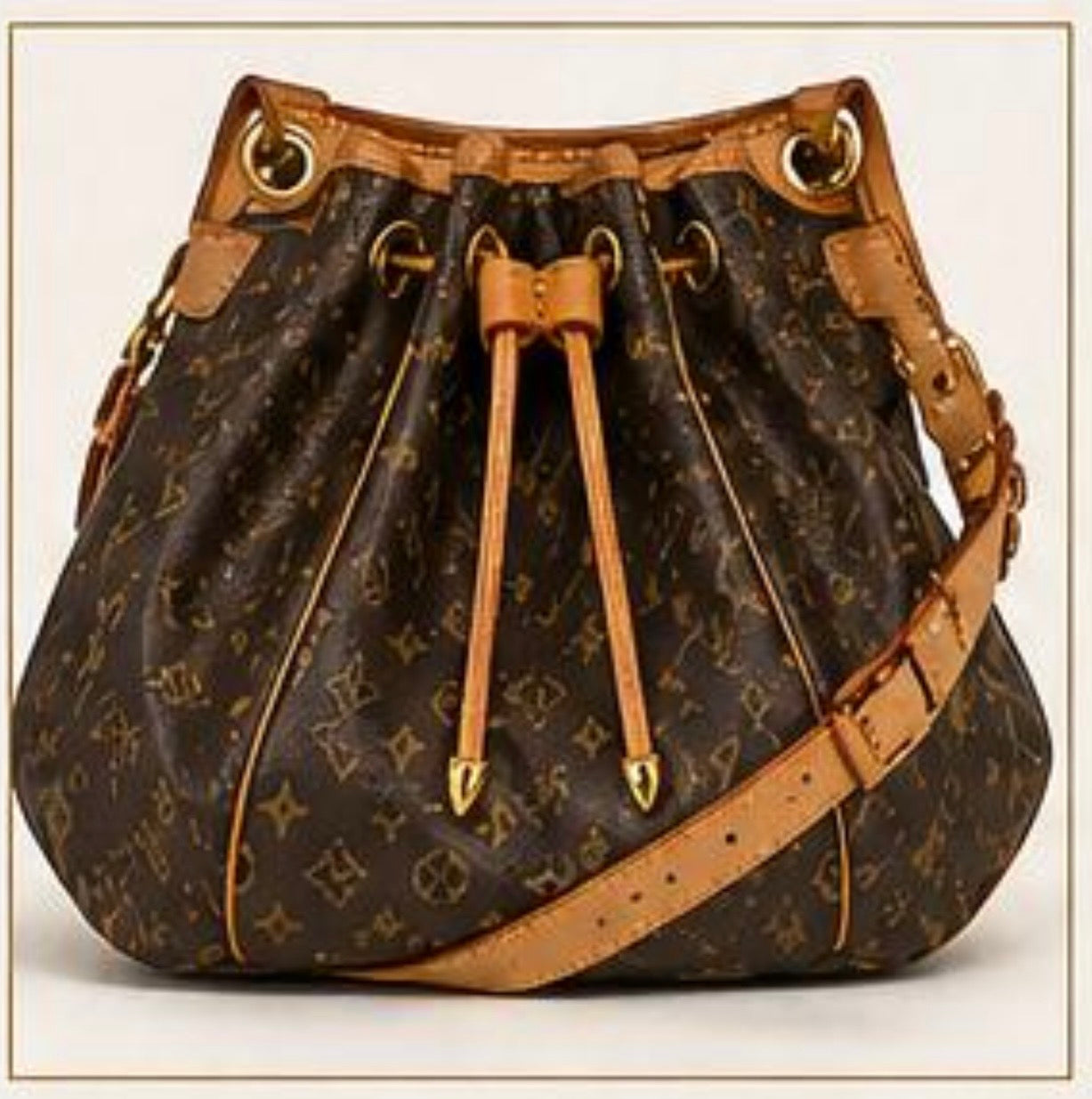Authentic Louis Vuitton Monogram Drawstring Handbag - PRELOVED