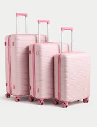 Fiji 3-Piece Hard Shell Suitcase Set– 4 Wheel Spinner Luggage (Small, Medium & Large)