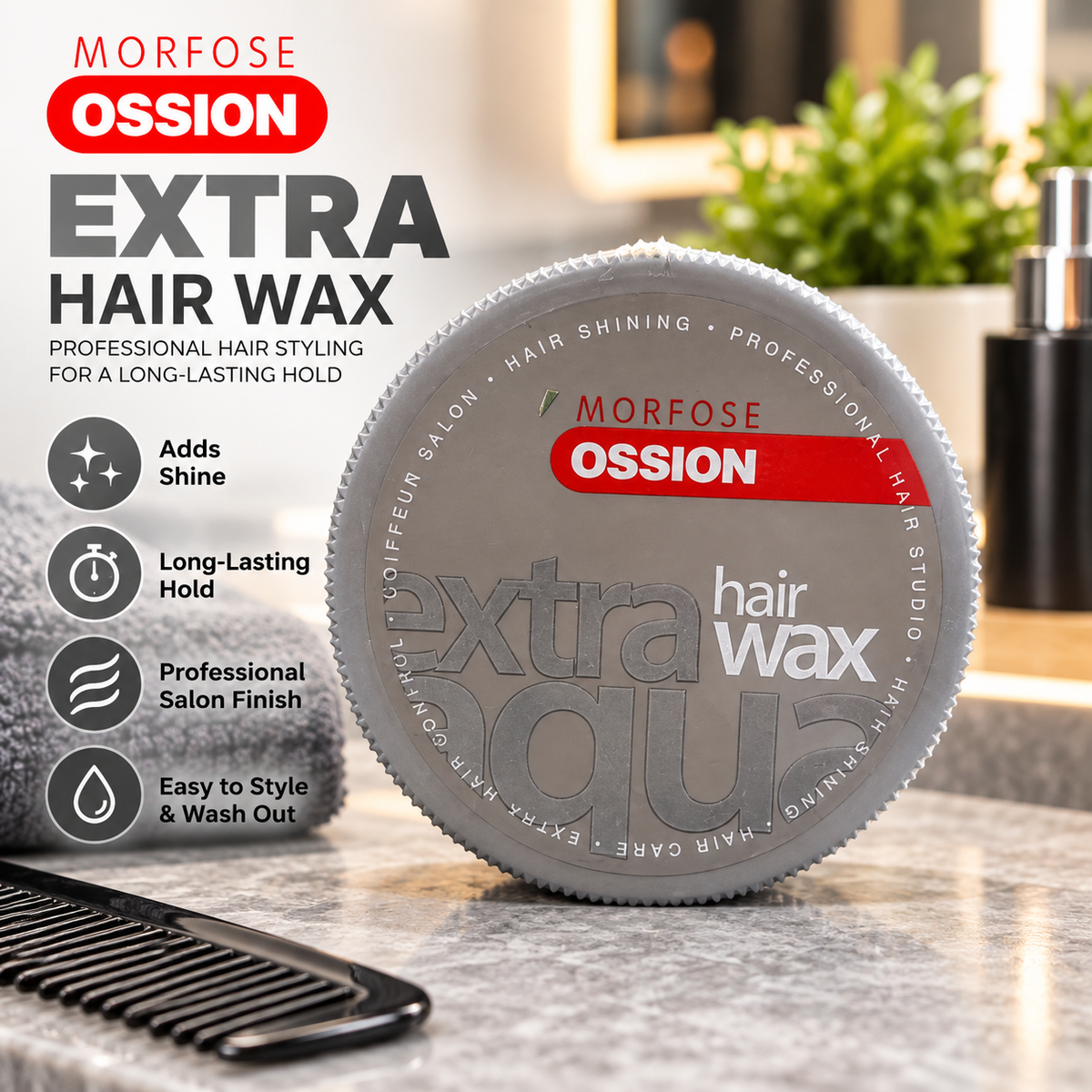 Morfose Ossion Extra Hair Wax β Professional Styling & Long-Lasting Hold