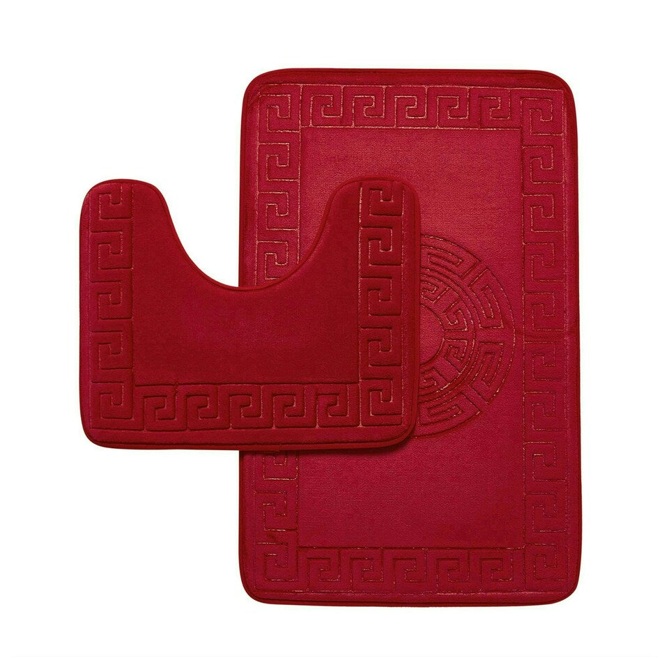 Reverie Maison Greek Memory Foam Bath Mat Set